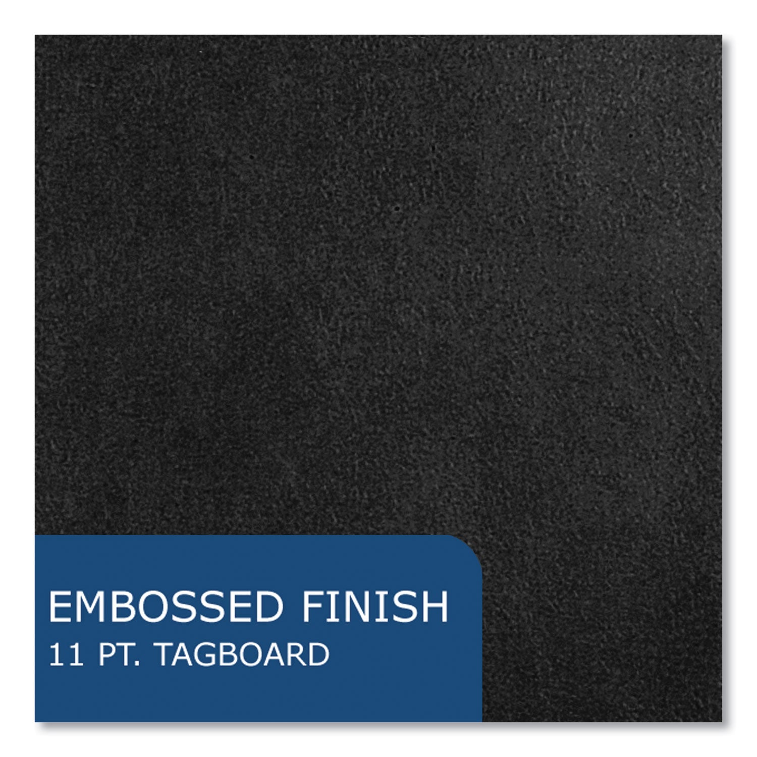 Roaring Spring® Pocket Folder with 3 Fasteners, 0.5" Capacity, 11 x 8.5, Black, 25/Box, 10 Boxes/Carton