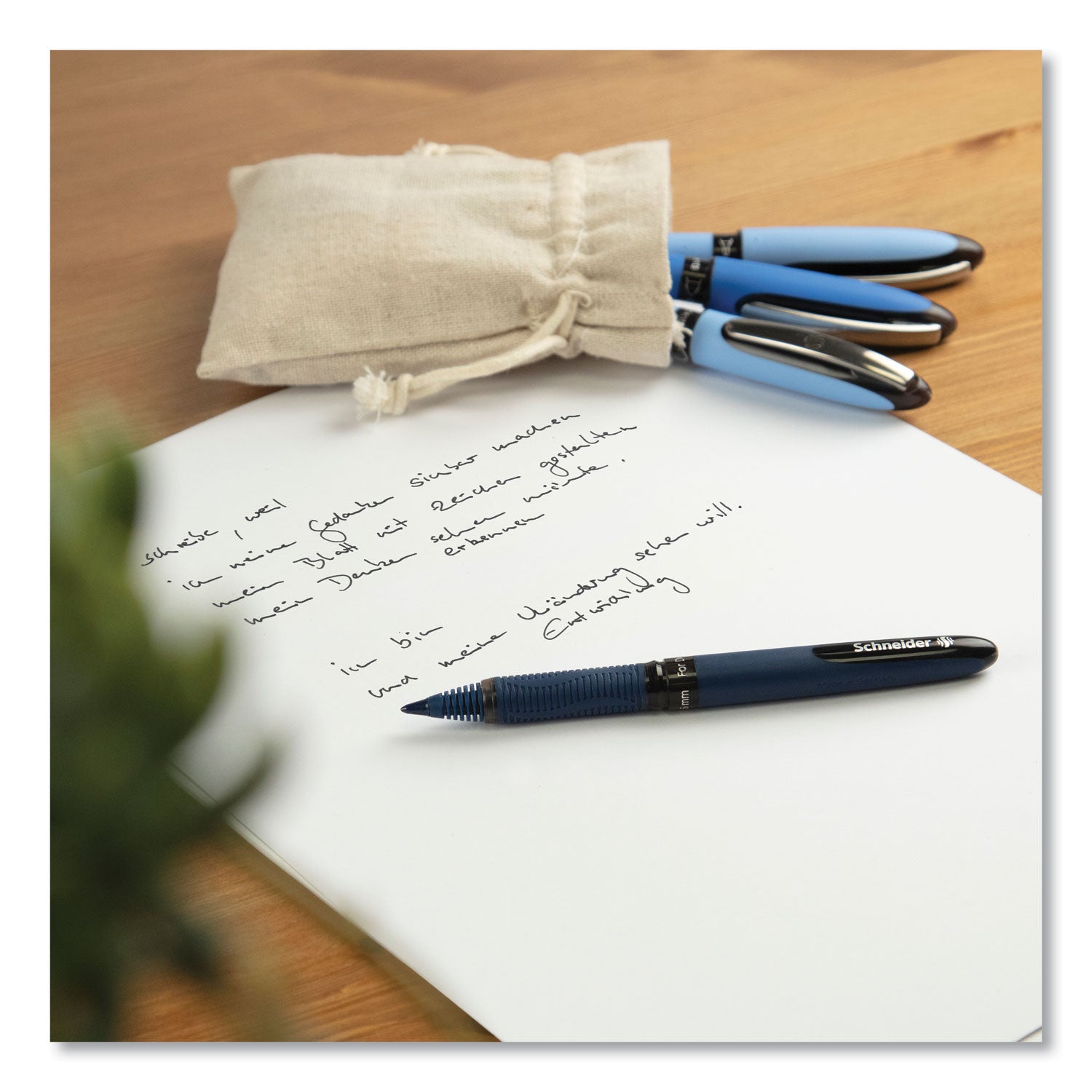 Schneider® One Business Rollerball Pen, Stick, Fine 0.6 mm, Assorted Ink and Barrel Colors, 4/Pack