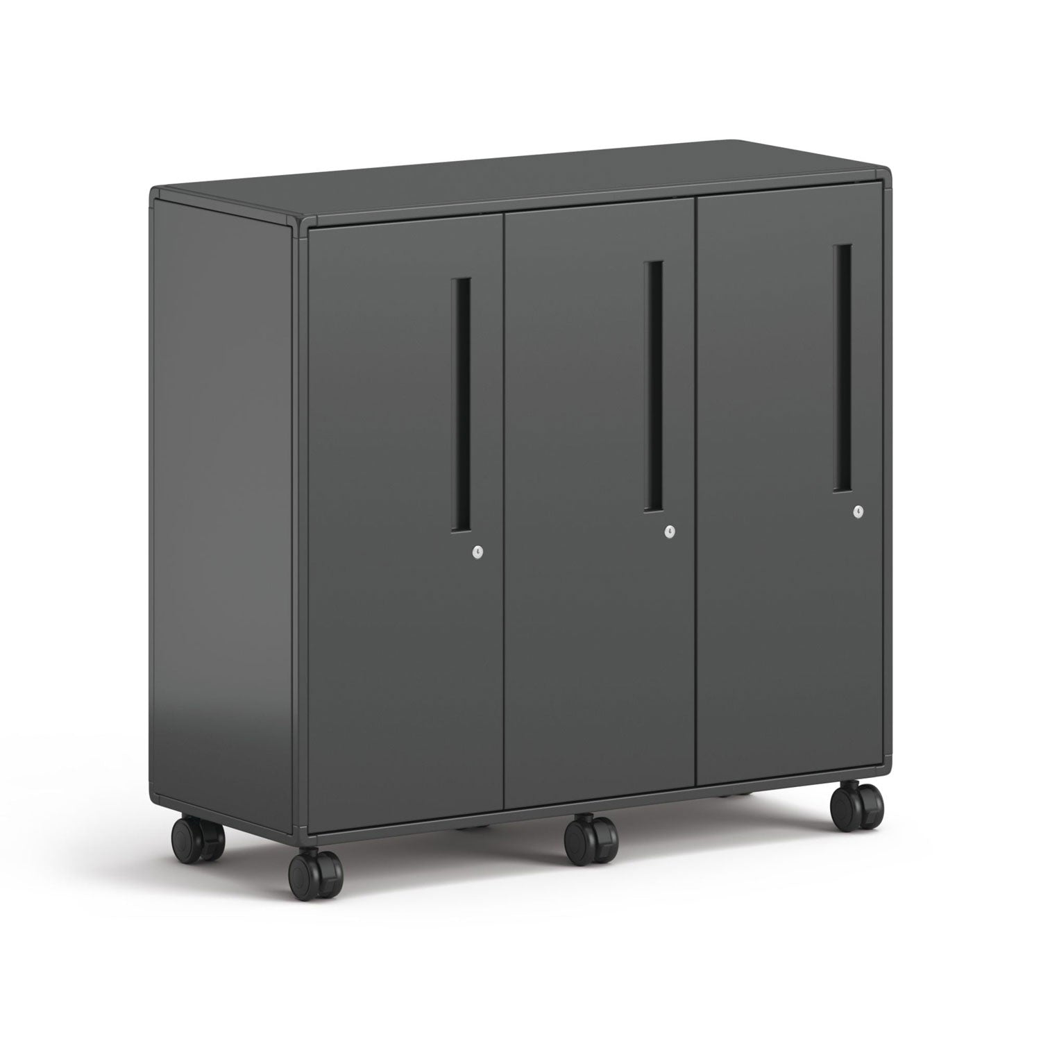 HON® Class-ifi Tote Storage Cabinet, Three-Wide, 46.63" x 18.75" x 44.13", Charcoal Gray