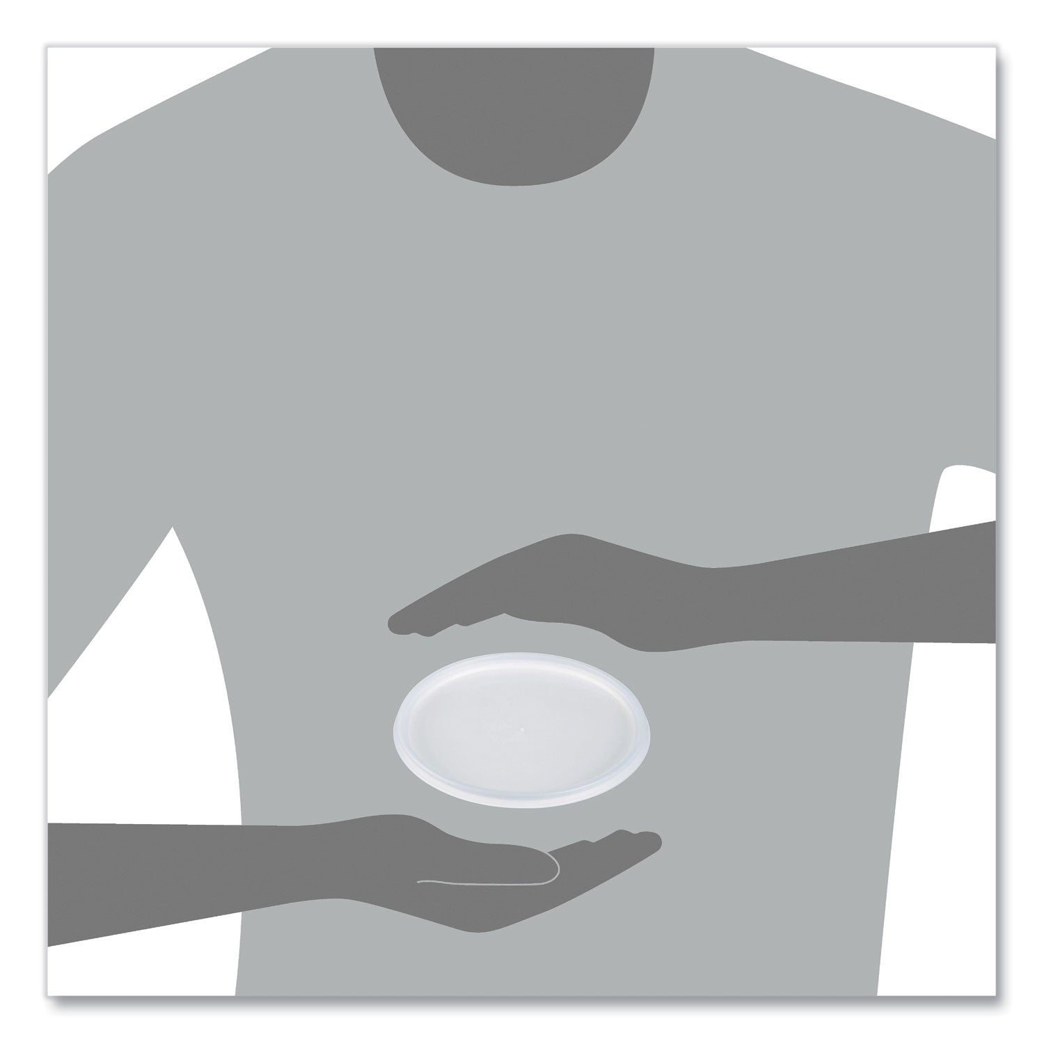 Dart® Plastic Lids for Foam Containers, Flat, Vented, Fits 24 oz to 32 oz, Translucent, 100/Pack, 5 Packs/Carton