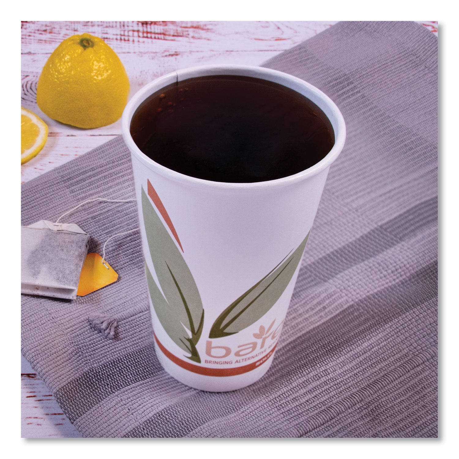 SOLO® Bare Eco-Forward Recycled Content PCF Paper Hot Cups, 16 oz, Green/White/Beige, 1,000/Carton