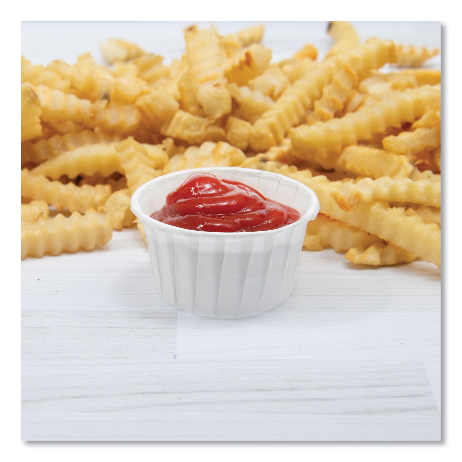 SOLO® Paper Portion Cups, 4 oz, White, 250/Bag, 20 Bags/Carton