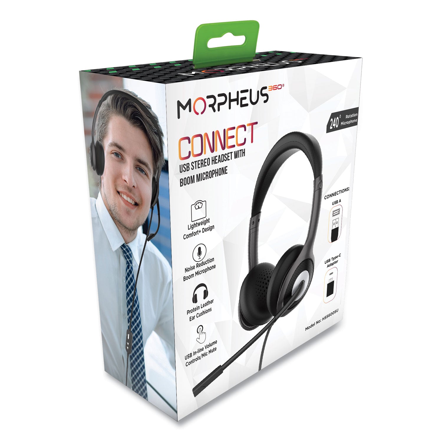 Morpheus 360® HS5600SU Connect USB Stereo Headset with Boom Microphone