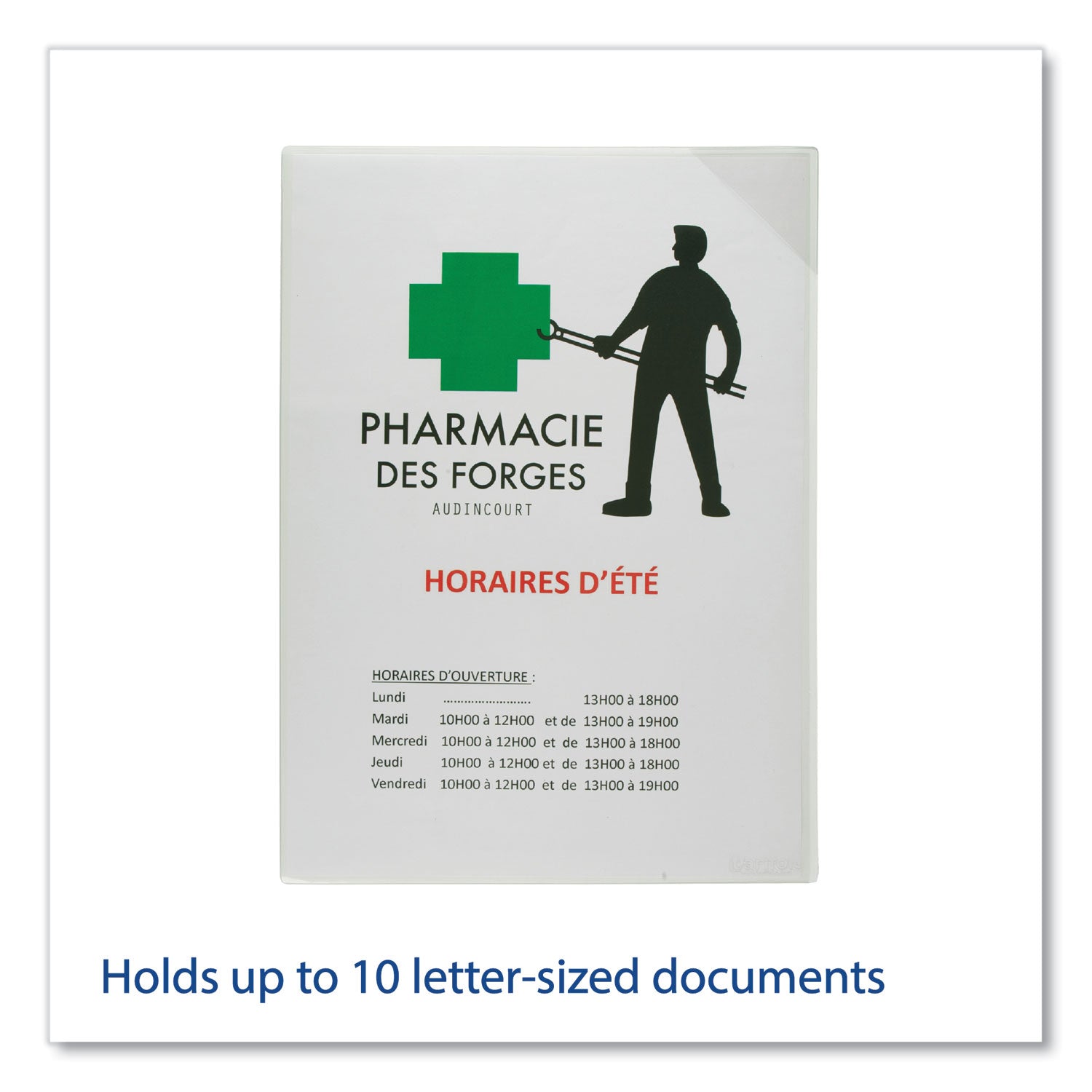 djois® by Tarifold Easy Load Magnetic Pocket with Corner Closure, 14 x 11, Clear Frame, 5/Pack