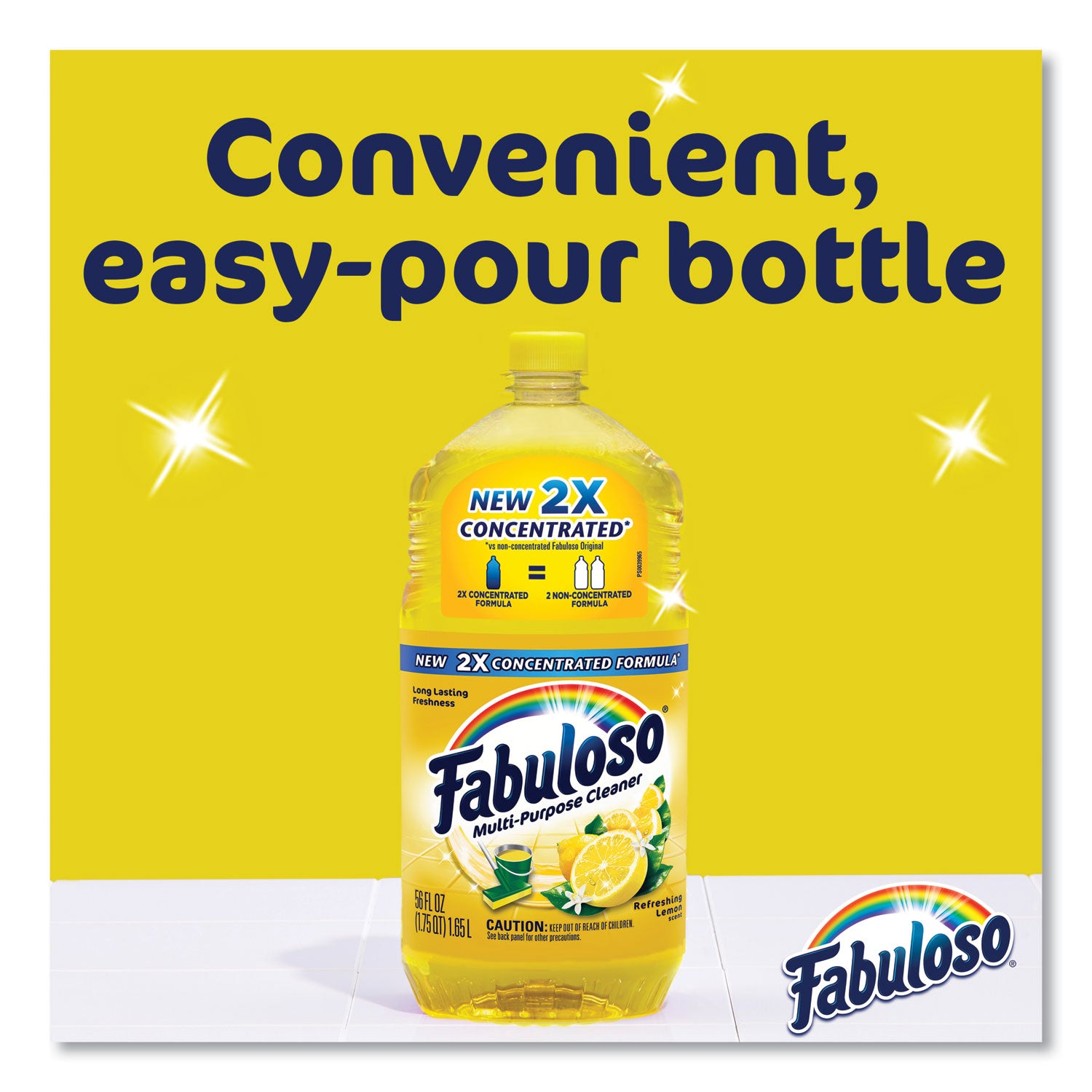 Fabuloso® Multi-use Cleaner, Lemon Scent, 169 oz Bottle, 3/Carton