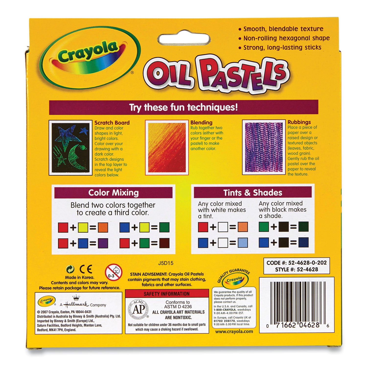 Crayola® Oil Pastels, 28 Assorted Colors, 28/pack