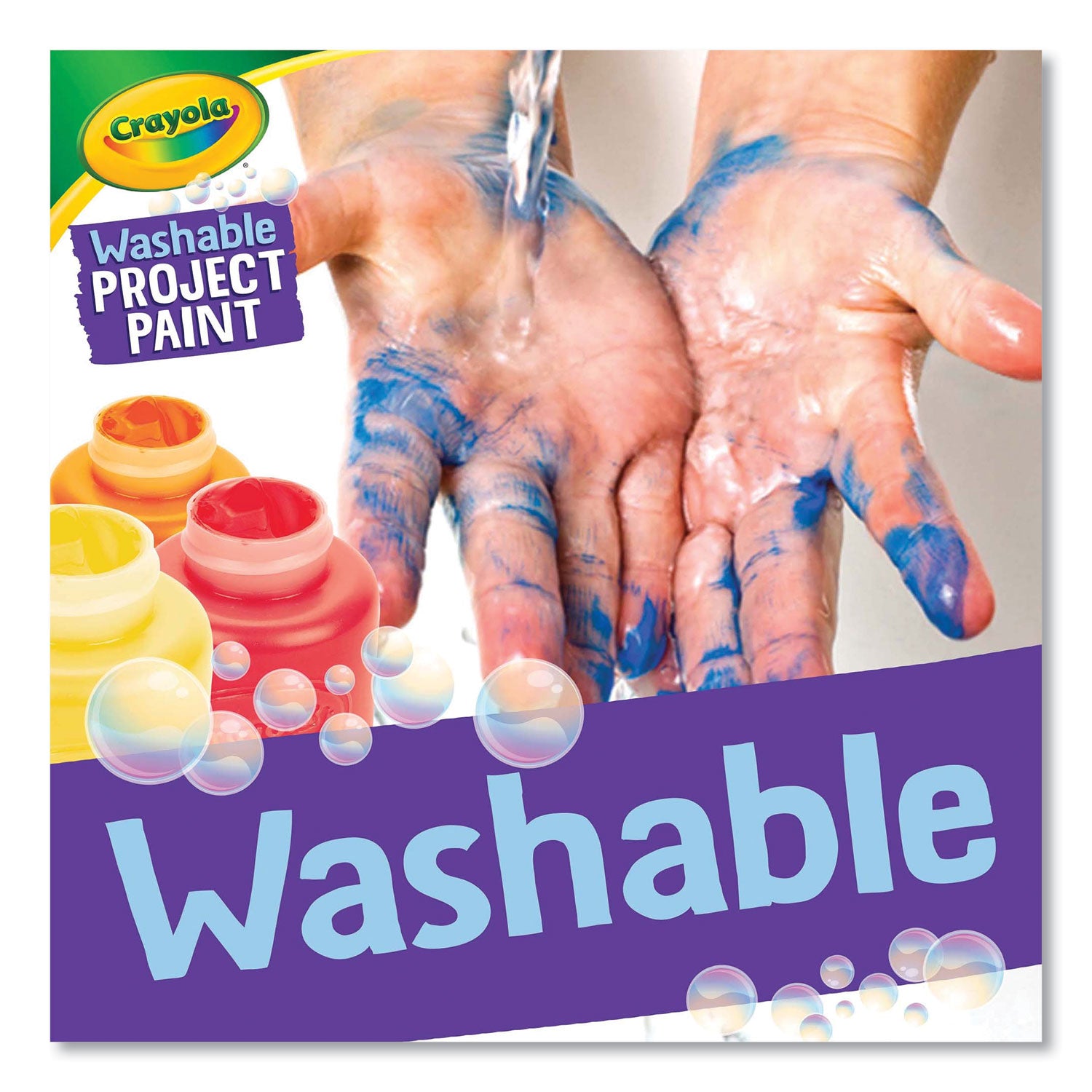 Crayola® Washable Paint, 6 Assorted Colors, 2 Oz Bottle, 6/pack