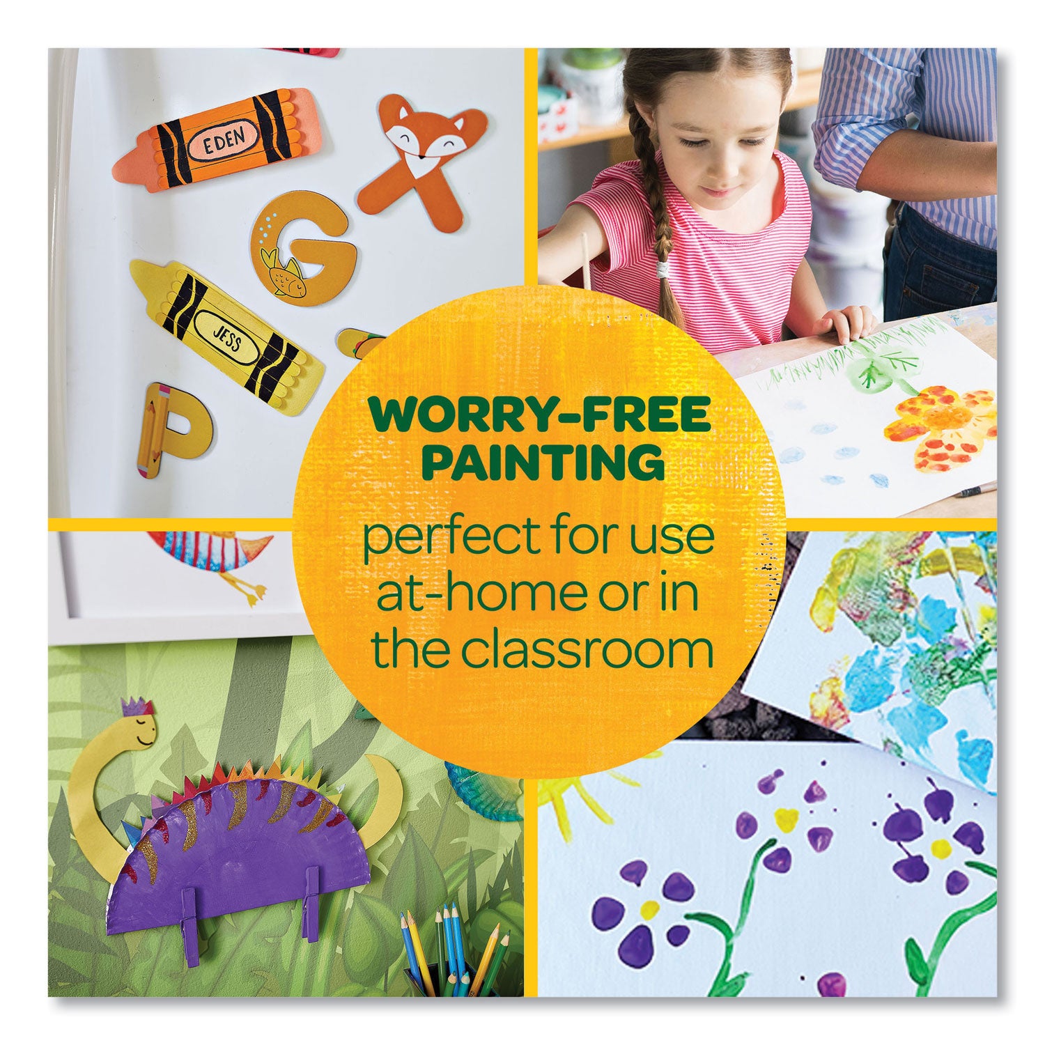 Crayola® Washable Paint, 6 Assorted Colors, 2 Oz Bottle, 6/pack