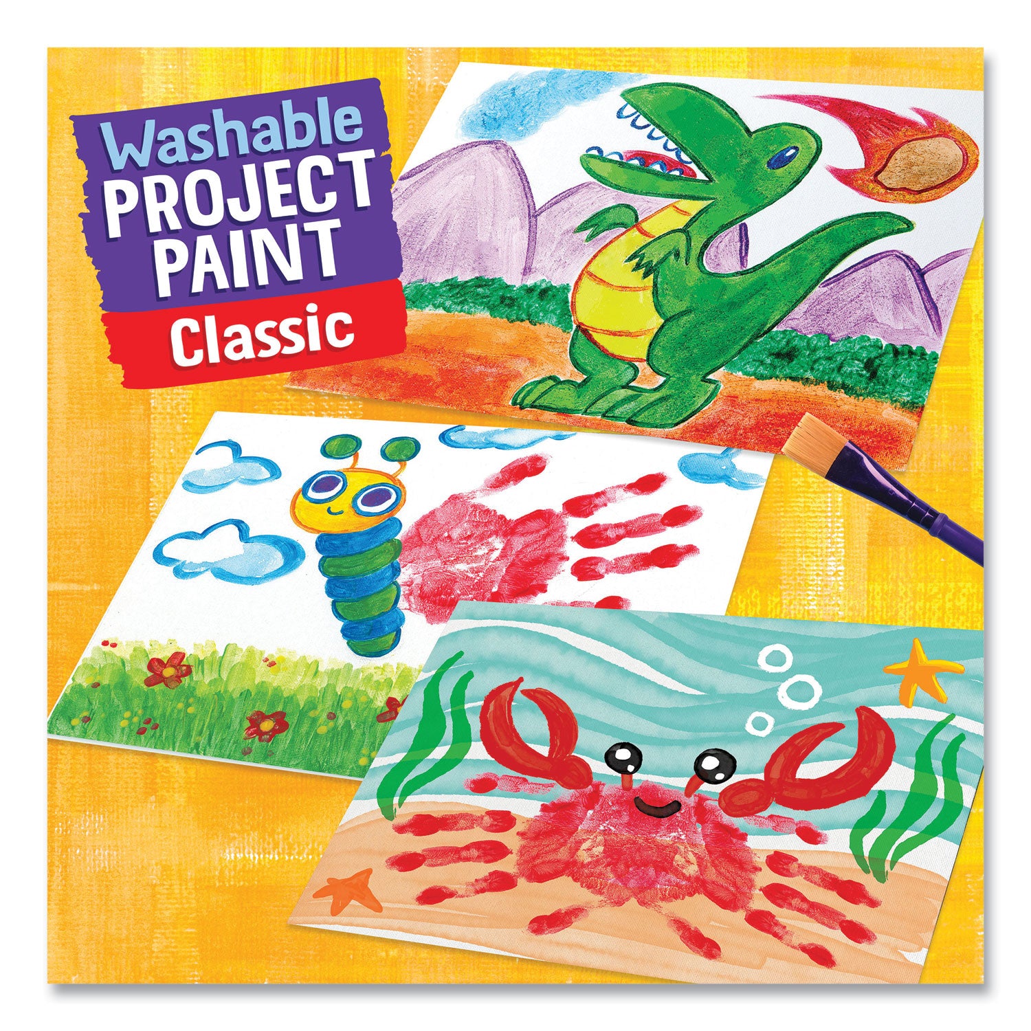 Crayola® Washable Paint, 6 Assorted Colors, 2 Oz Bottle, 6/pack