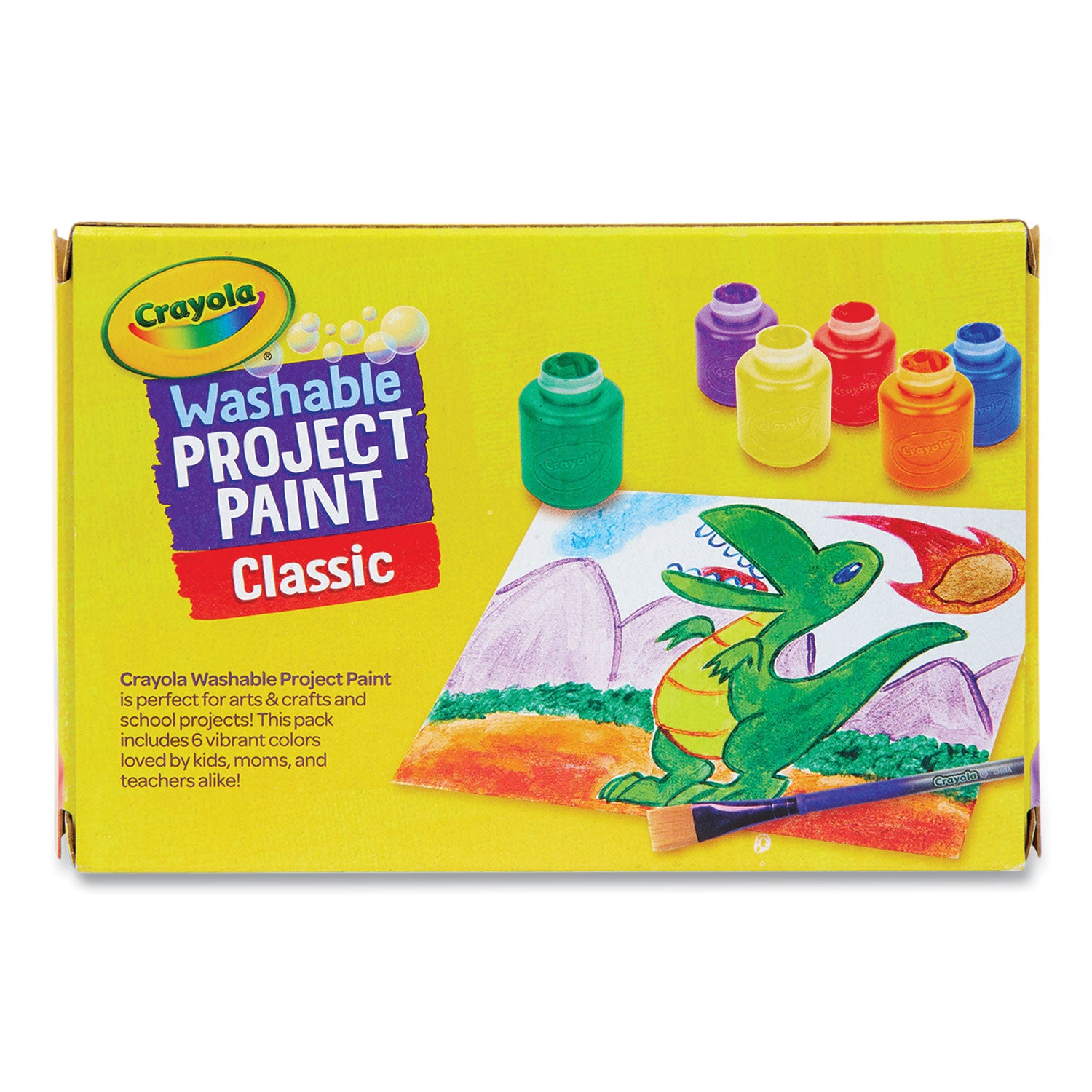 Crayola® Washable Paint, 6 Assorted Colors, 2 Oz Bottle, 6/pack