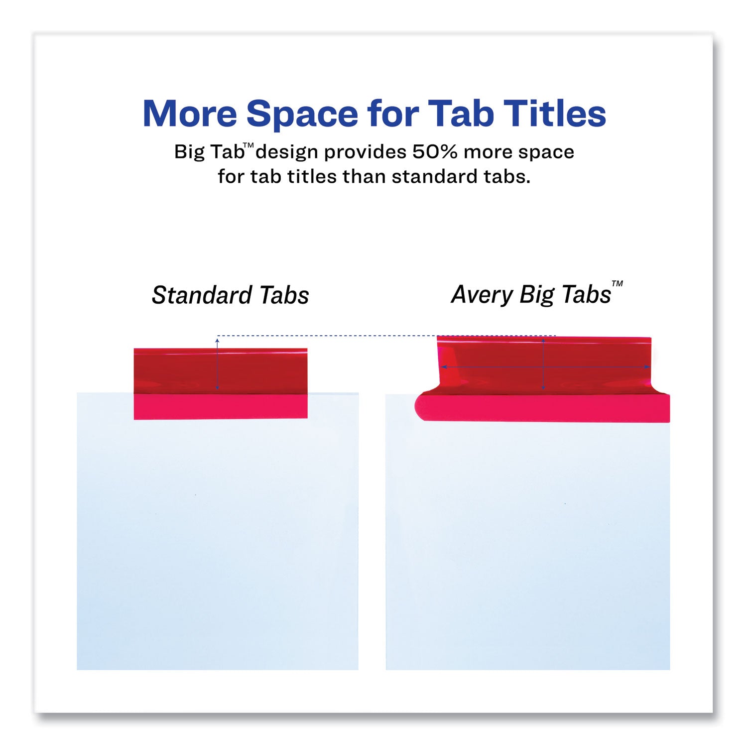 Avery® Insertable Big Tab Dividers, 8-Tab, 11.13 x 9.25, White, Assorted Tabs, 1 Set