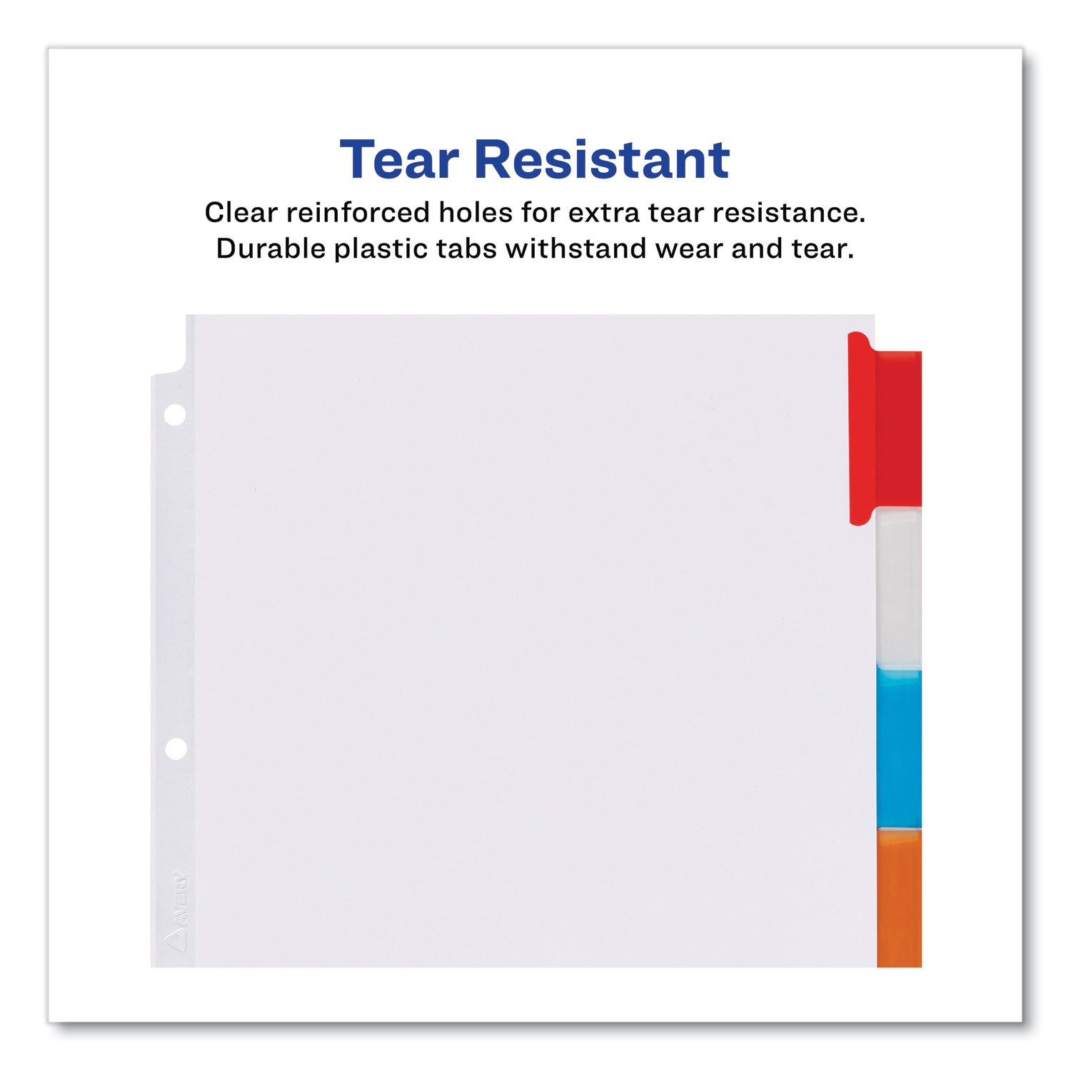 Avery® Insertable Big Tab Dividers, 8-Tab, 11.13 x 9.25, White, Assorted Tabs, 1 Set