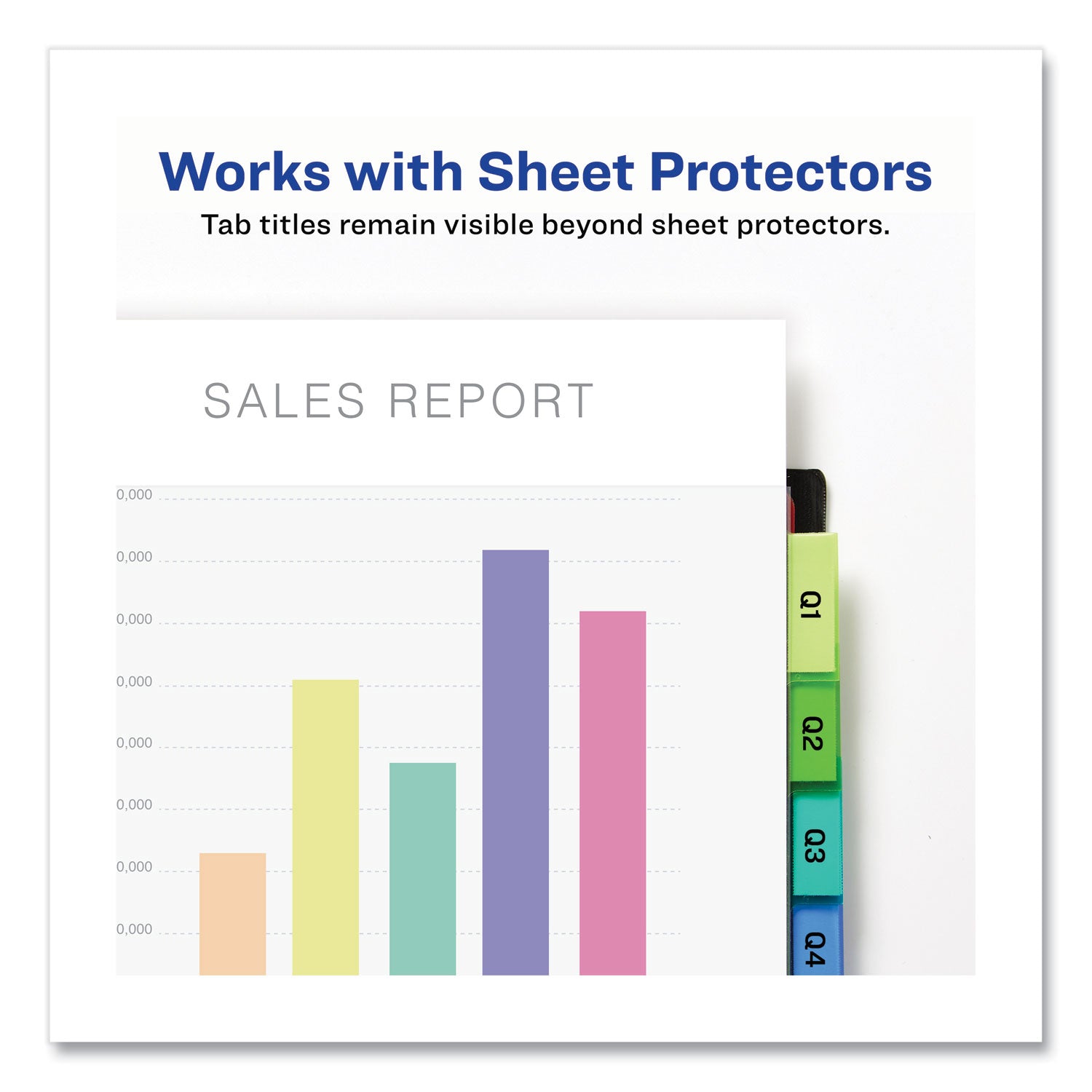 Avery® Insertable Big Tab Plastic 1-Pocket Dividers, 8-Tab, 11.13 X 9.25, Assorted, 1 Set