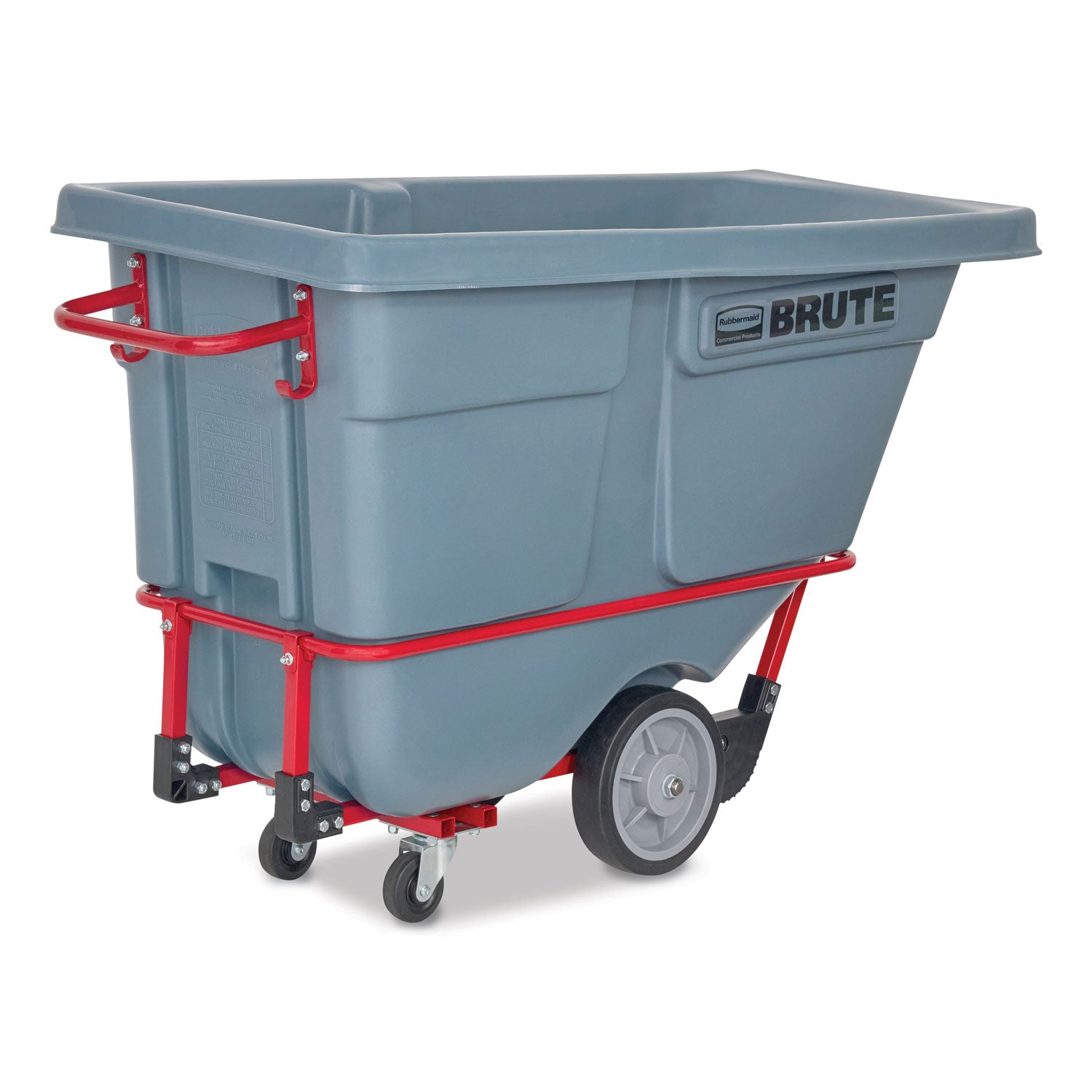 Rubbermaid® Commercial 0.5 cu yd BRUTE DURATILT Frame Tilt Truck, Heavy Duty, 1,400 lb Capacity, Gray