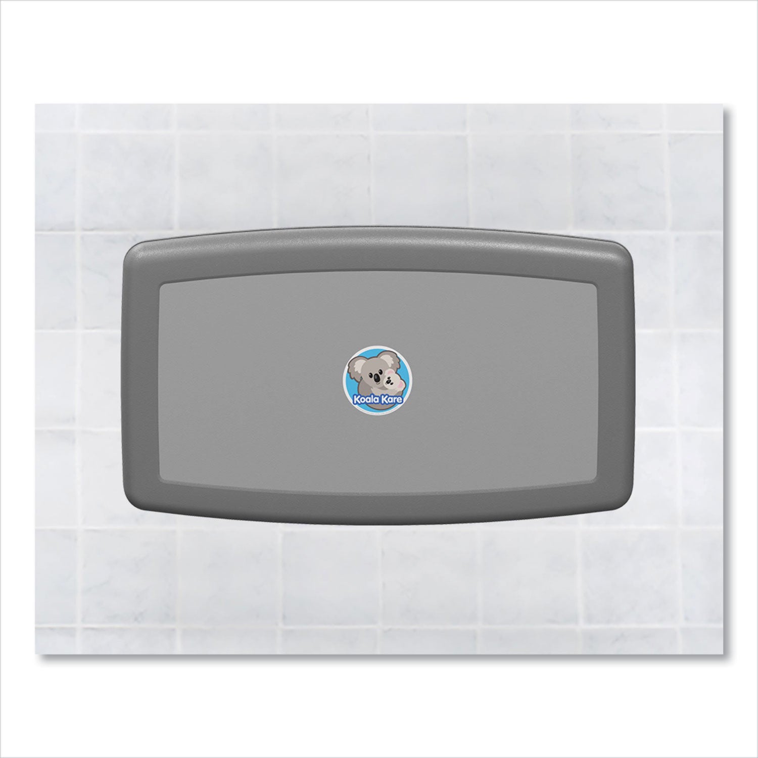 Koala Kare® Baby Changing Station, Wall Horizontal Mount, 36.5 x 21.25, Gray