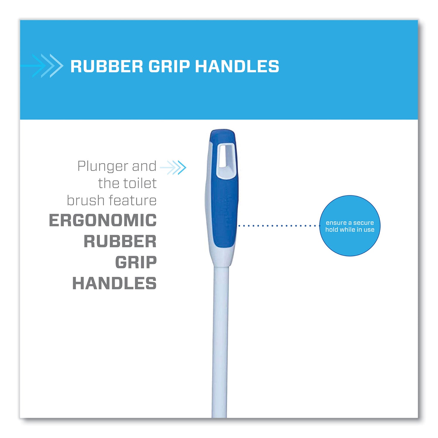 Mr. Clean® Turbo Plunger And Bowl Brush Set, 12.5" Plastic Handle, 6" Dia, White