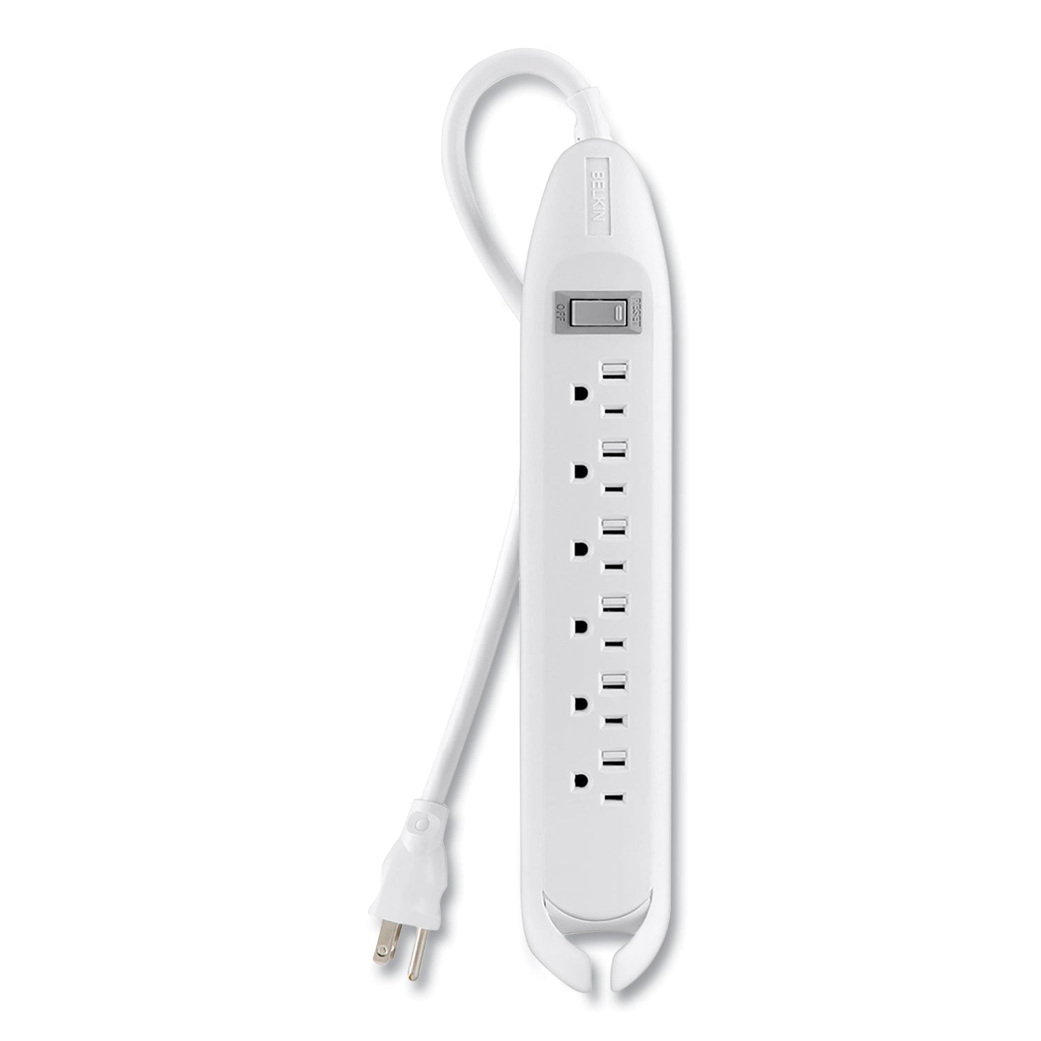 Belkin® Power Strip, 6 Outlets, 12 Ft Cord, White