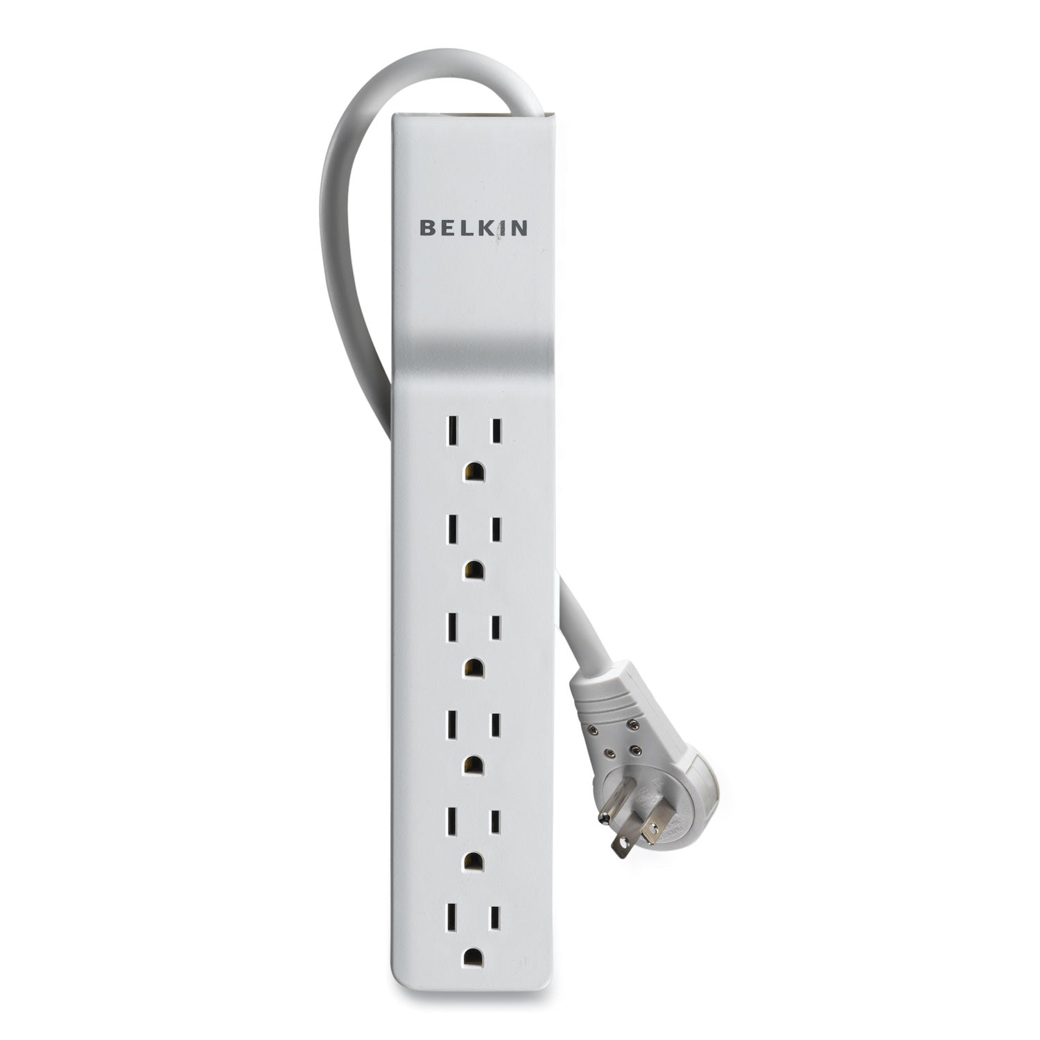 Belkin® Home/Office Surge Protector with Rotating Plug, 6 AC Outlets, 6 ft Cord, 720 J, White