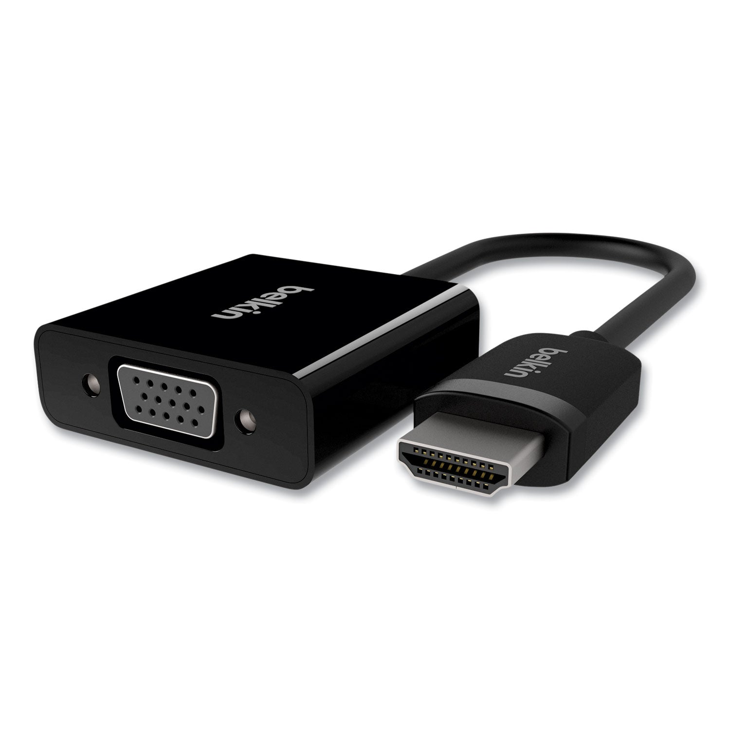 Belkin® HDMI to VGA + 3.5mm Audio Adapter, 5", Black