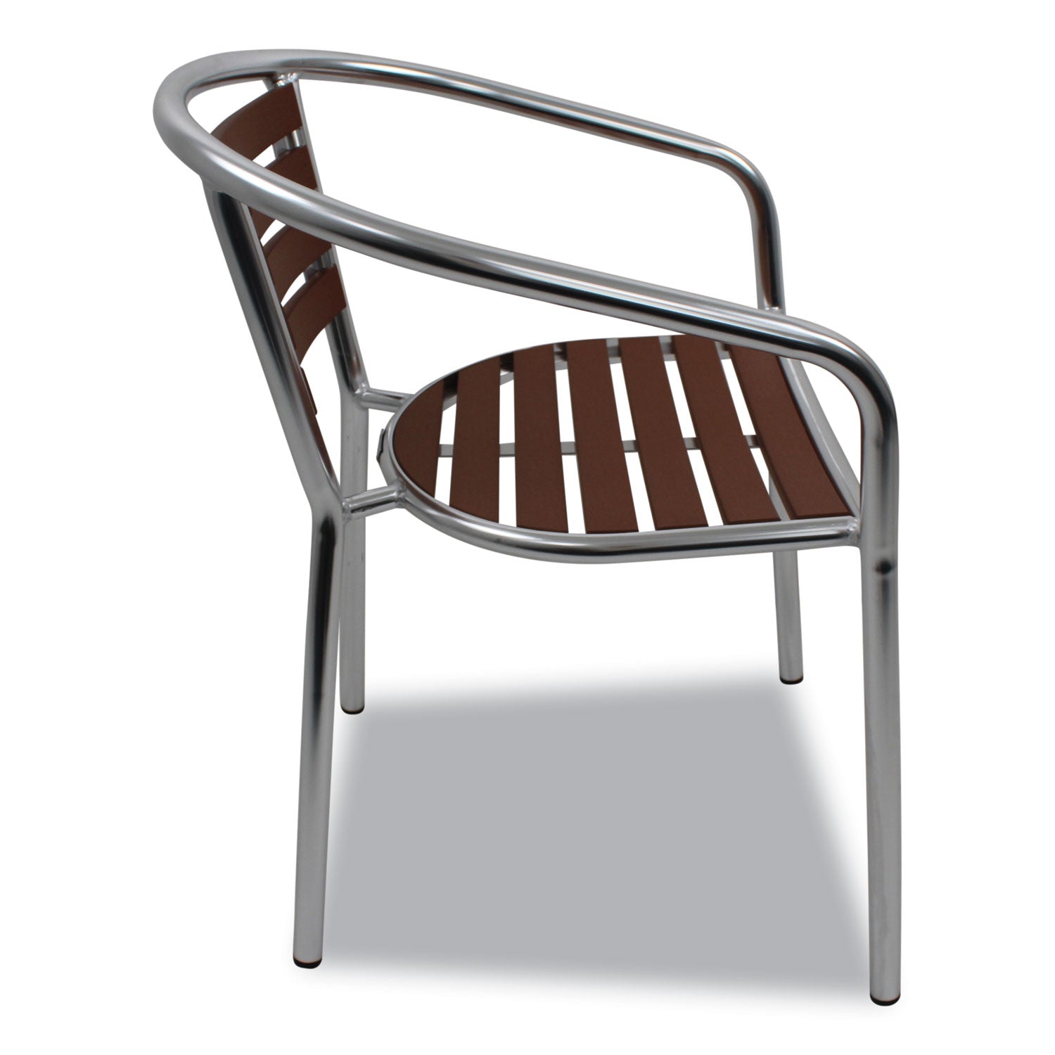 JMC Furniture Pinzon Series Chairs, Support Up to 300 lb, 18" Seat Height, Tan/Silver Seat, Tan/Silver Back, Silver Base