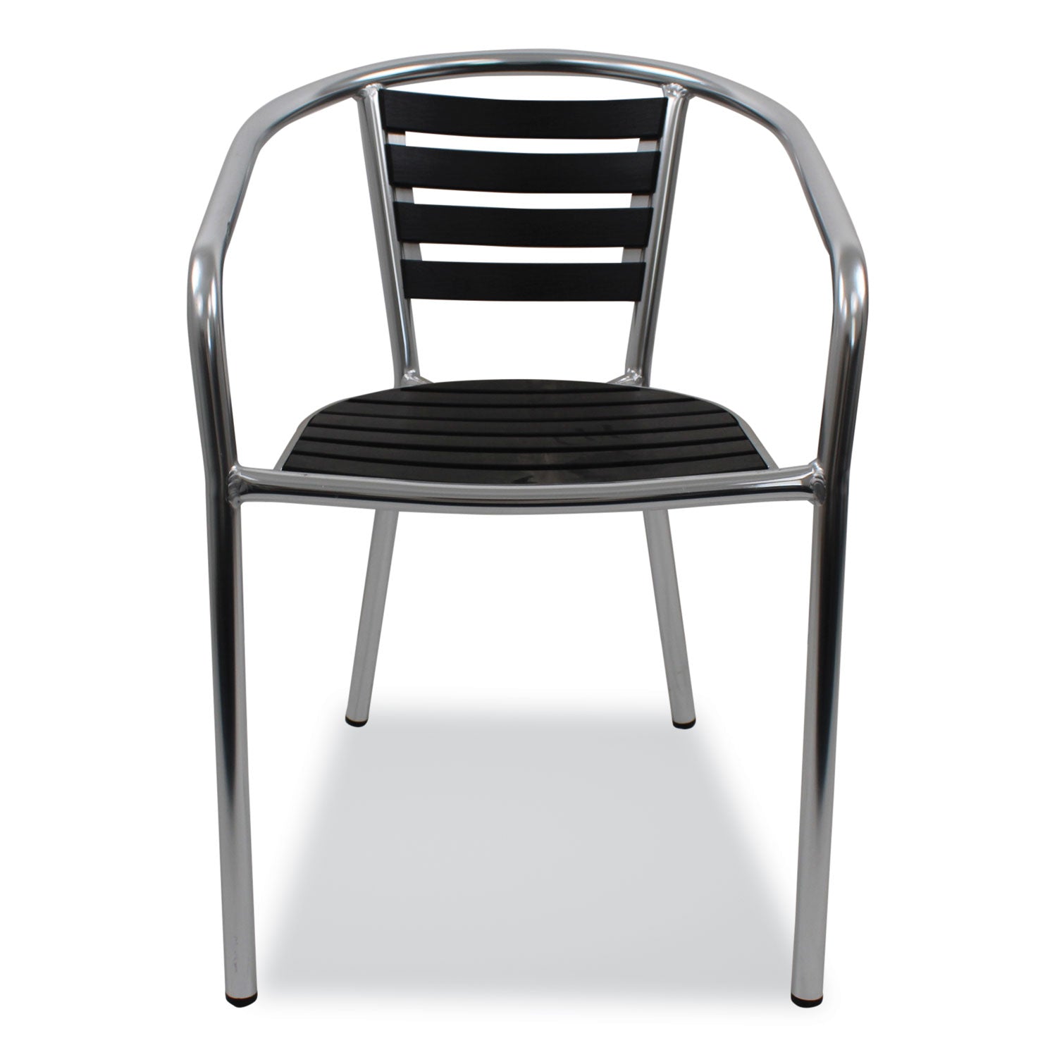 JMC Furniture Pinzon Series Chairs, Support Up to 300 lb, 18" Seat Height, Black/Silver Seat, Black/Silver Back, Silver Base