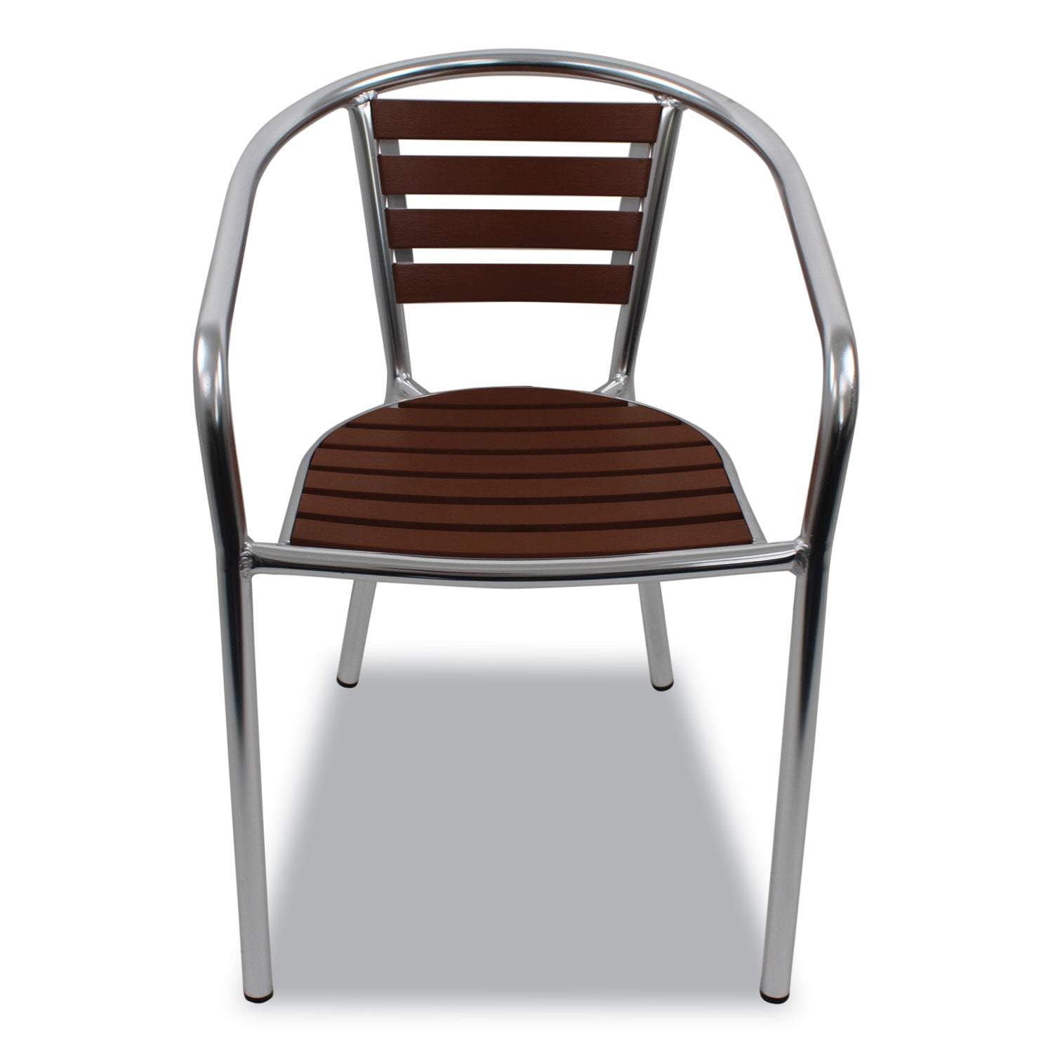 JMC Furniture Pinzon Series Chairs, Support Up to 300 lb, 18" Seat Height, Tan/Silver Seat, Tan/Silver Back, Silver Base