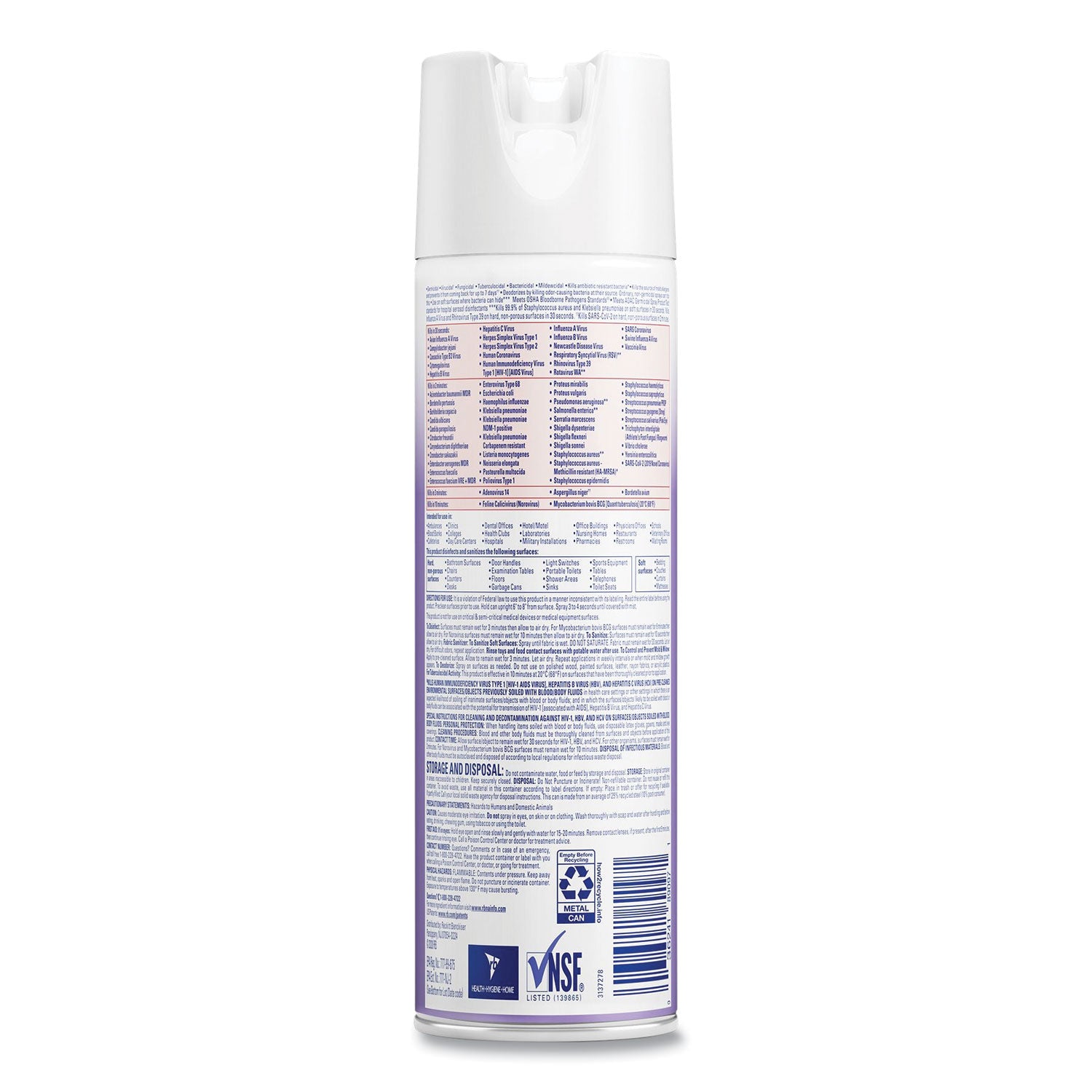Professional LYSOL® Brand Disinfectant Spray, Lavender, 19 Oz Aerosol Spray