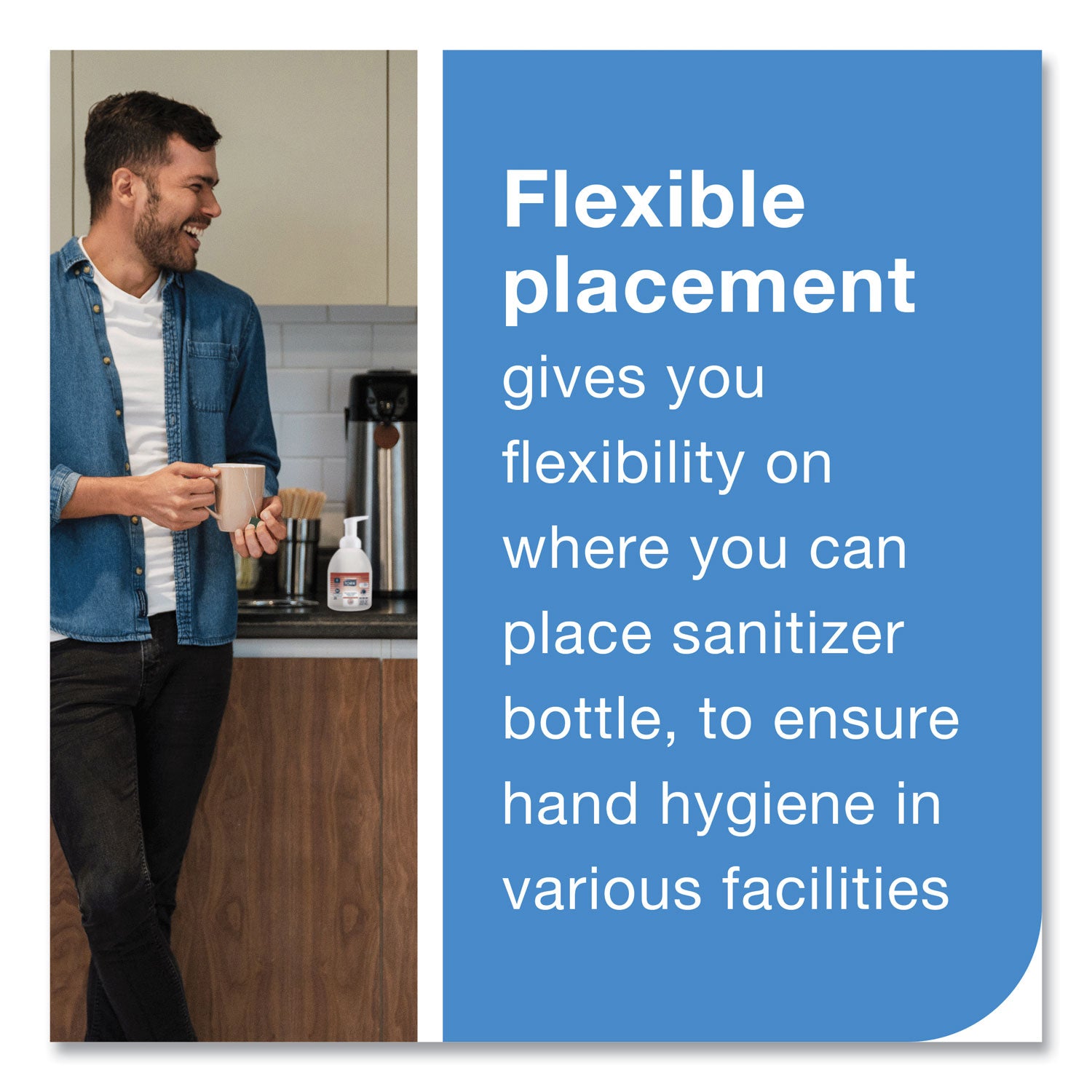 Tork® Alcohol Foam Hand Sanitizer, 18 oz Pump Bottle, Unscented, 6/Carton