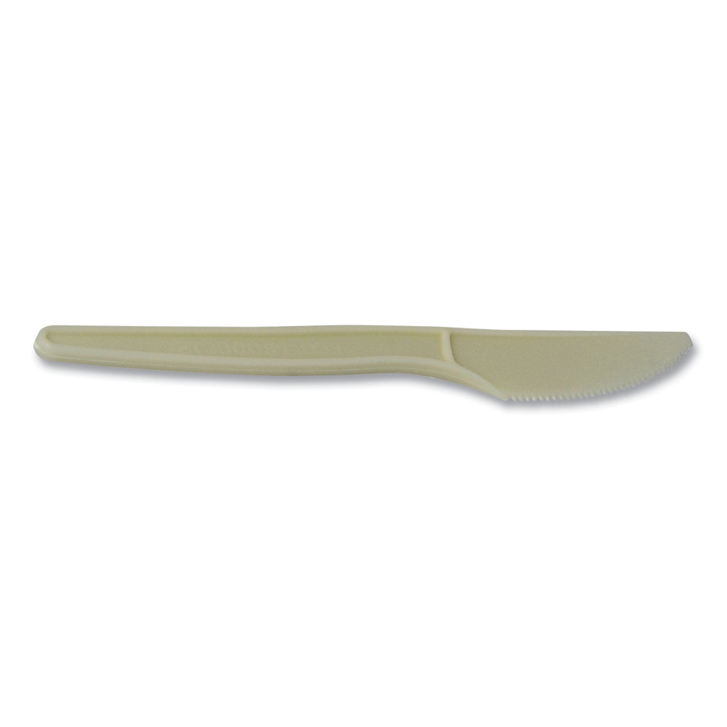 WNA EcoSense Renewable Plant Starch Cutlery, Knife, Plastic, Cream, 50/Pack