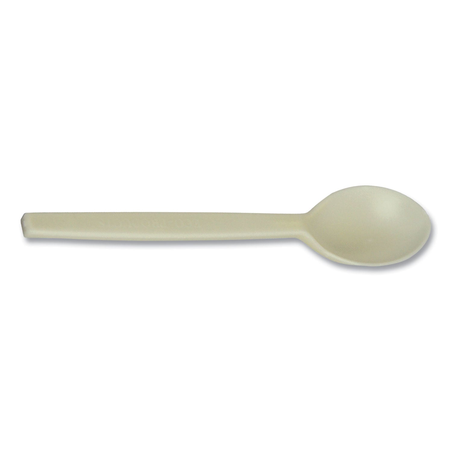 WNA EcoSense Renewable Plant Starch Cutlery, Spoon, Plastic, Cream, 50/Pack