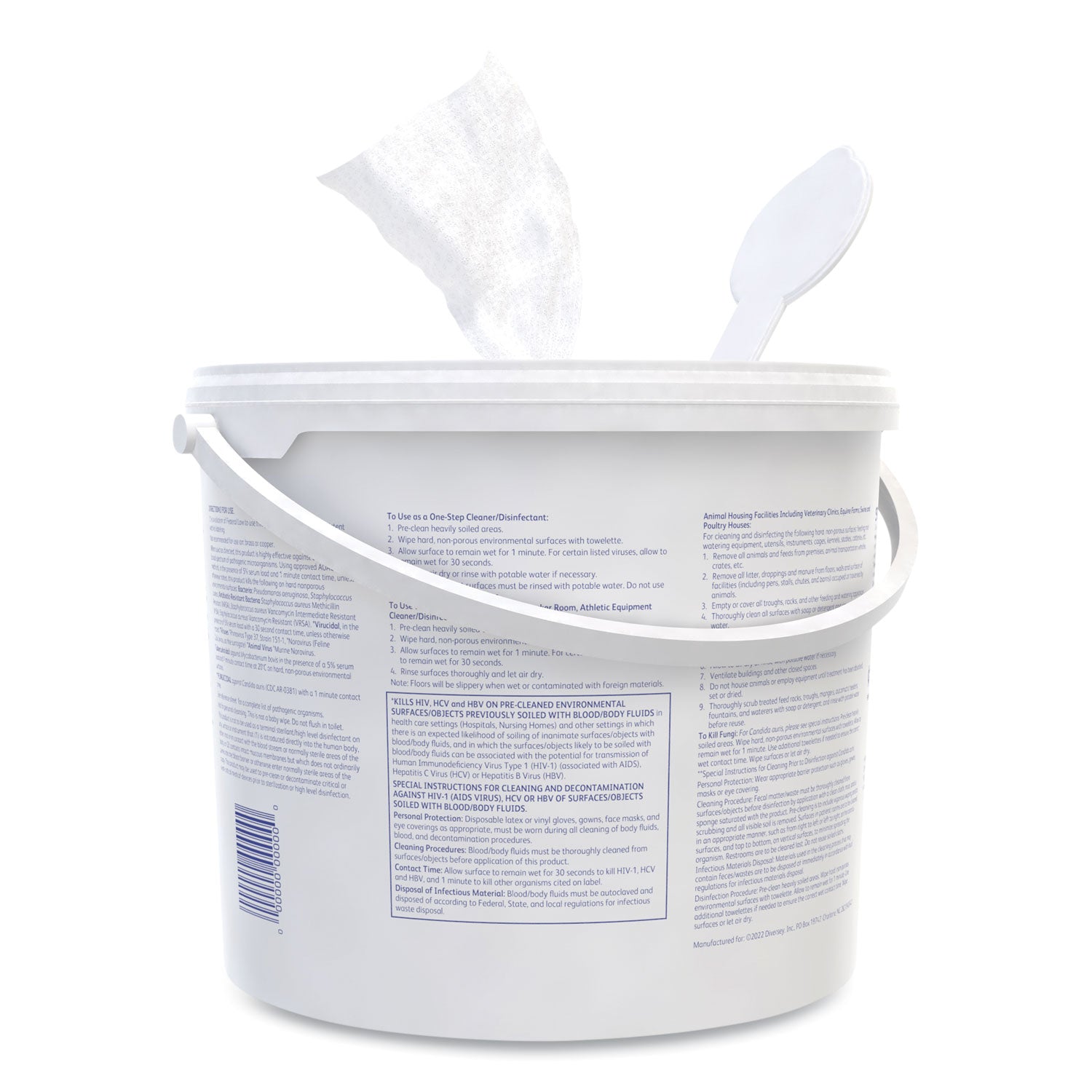 Diversey™ Oxivir 1 Wipes, 1-Ply, 11 x 12, 160/Canister, 4 Canisters/Carton