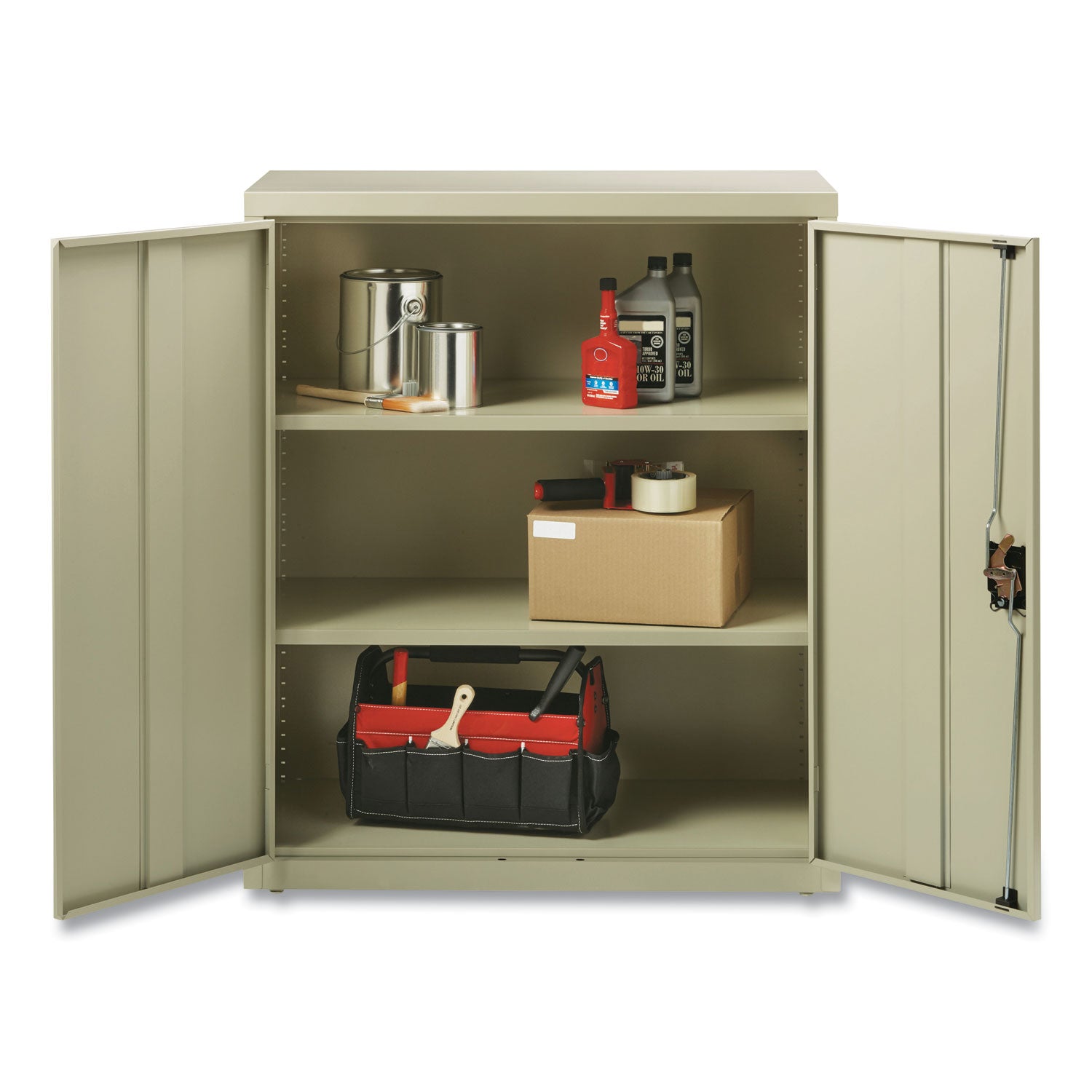 Alera® Economy Assembled Storage Cabinets, 3 Shelves, 36" x 18" x 42", Putty