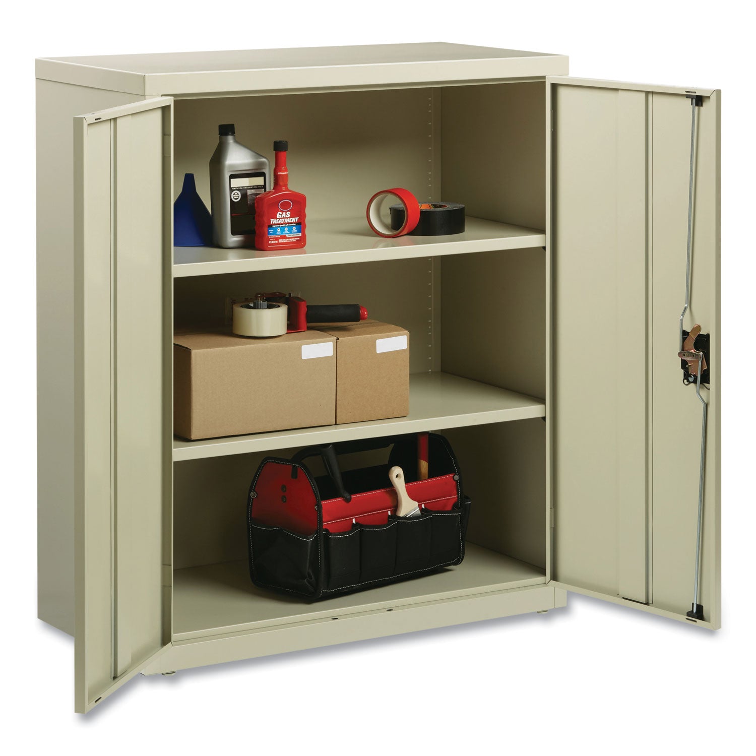 Alera® Economy Assembled Storage Cabinets, 3 Shelves, 36" x 18" x 42", Putty
