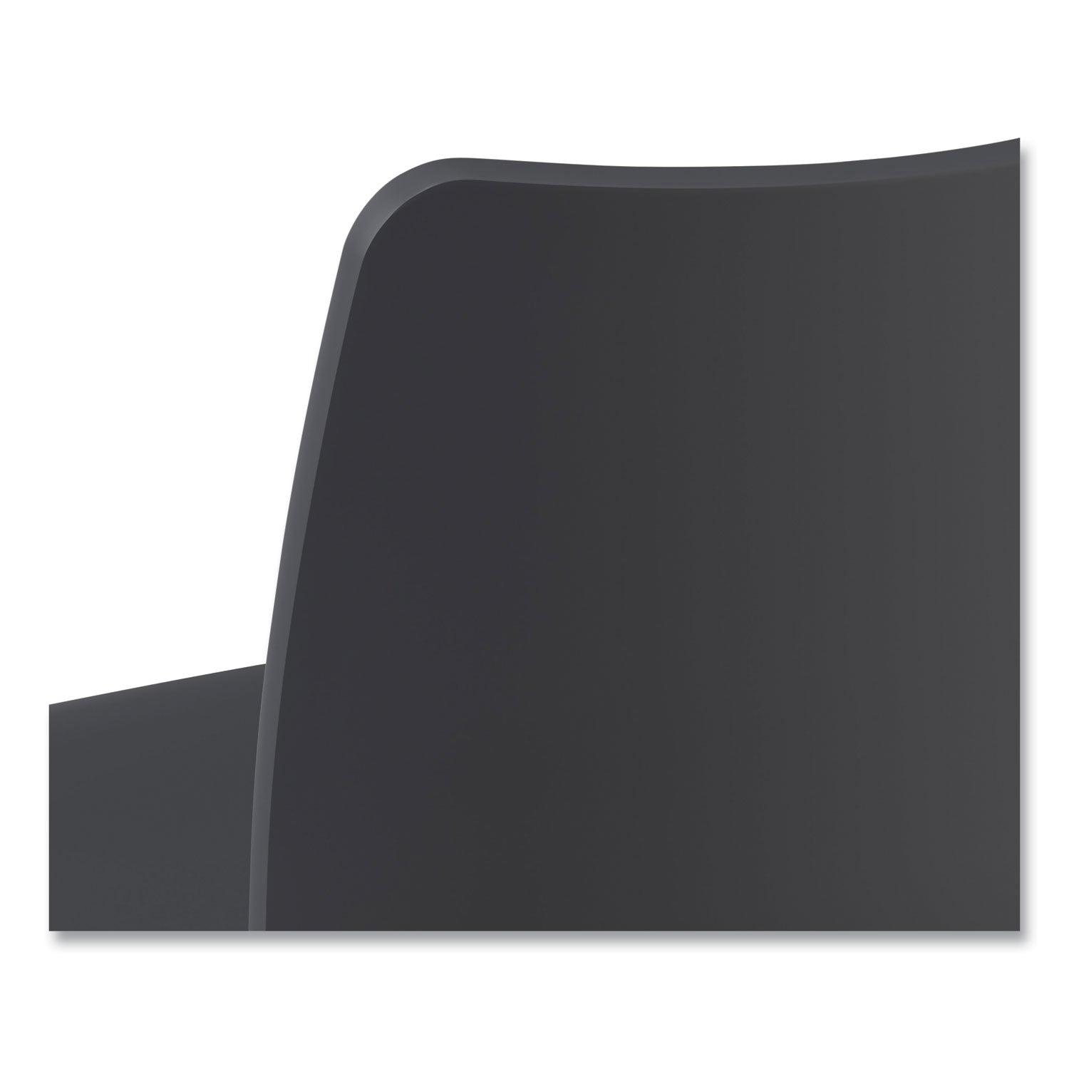 HON® Ruck Laminate Chair, Supports Up to 300 lb, 18" Seat Height, Charcoal Seat/Back, Silver Base