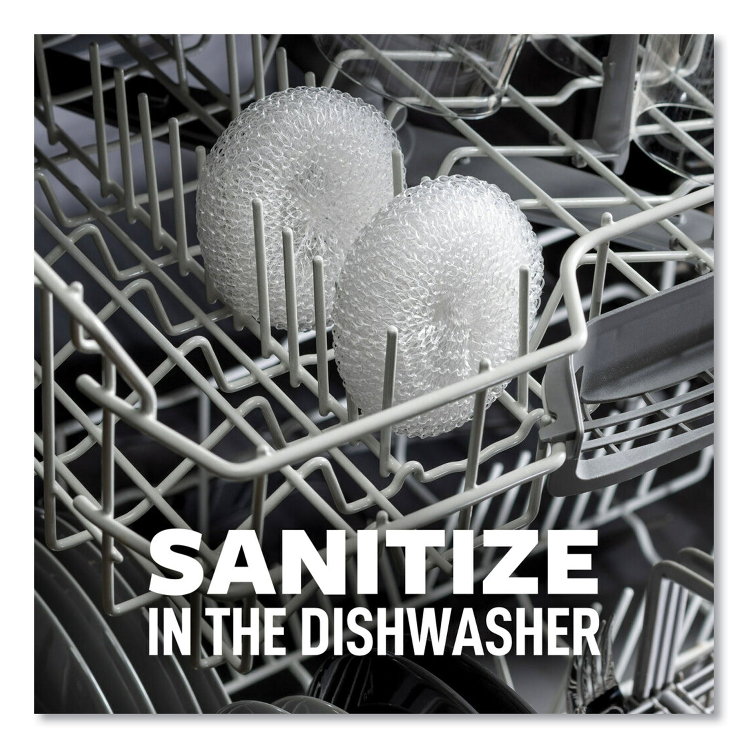 Scotch-Brite® Greener Clean Recycled Scrubbing Circle, 3.5" Diameter, 0.7" Thick, White, 3/Pack