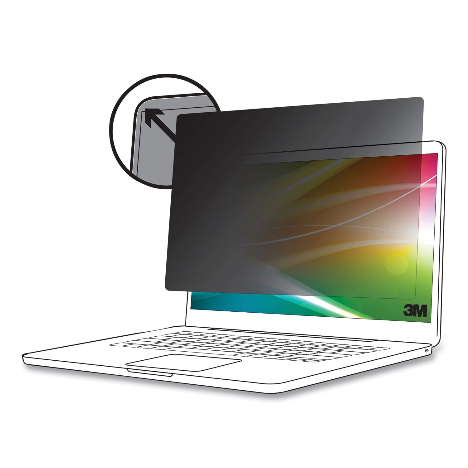 3M™ Bright Screen Privacy Filter for 14.2" Laptop