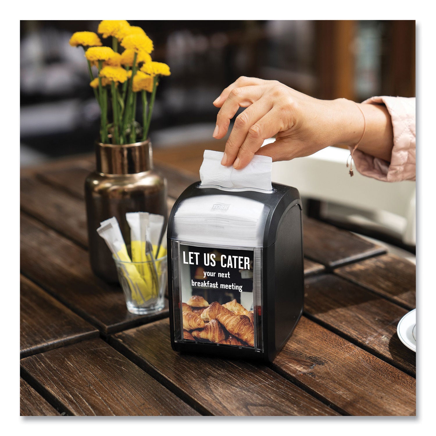 Tork® Xpressnap Fit Starter Pack, 4 x 6 x 7, Black