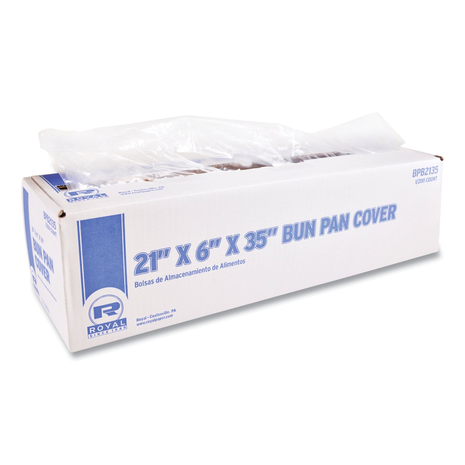 Bun Pan Bag for Full-Size Pans, 21" x 6" x 35", Clear, 200/Carton