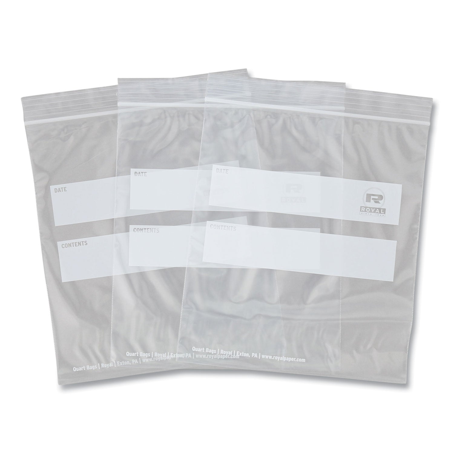 Zipper Bags, Quart, 7" x 7.99", Clear, 500/Carton