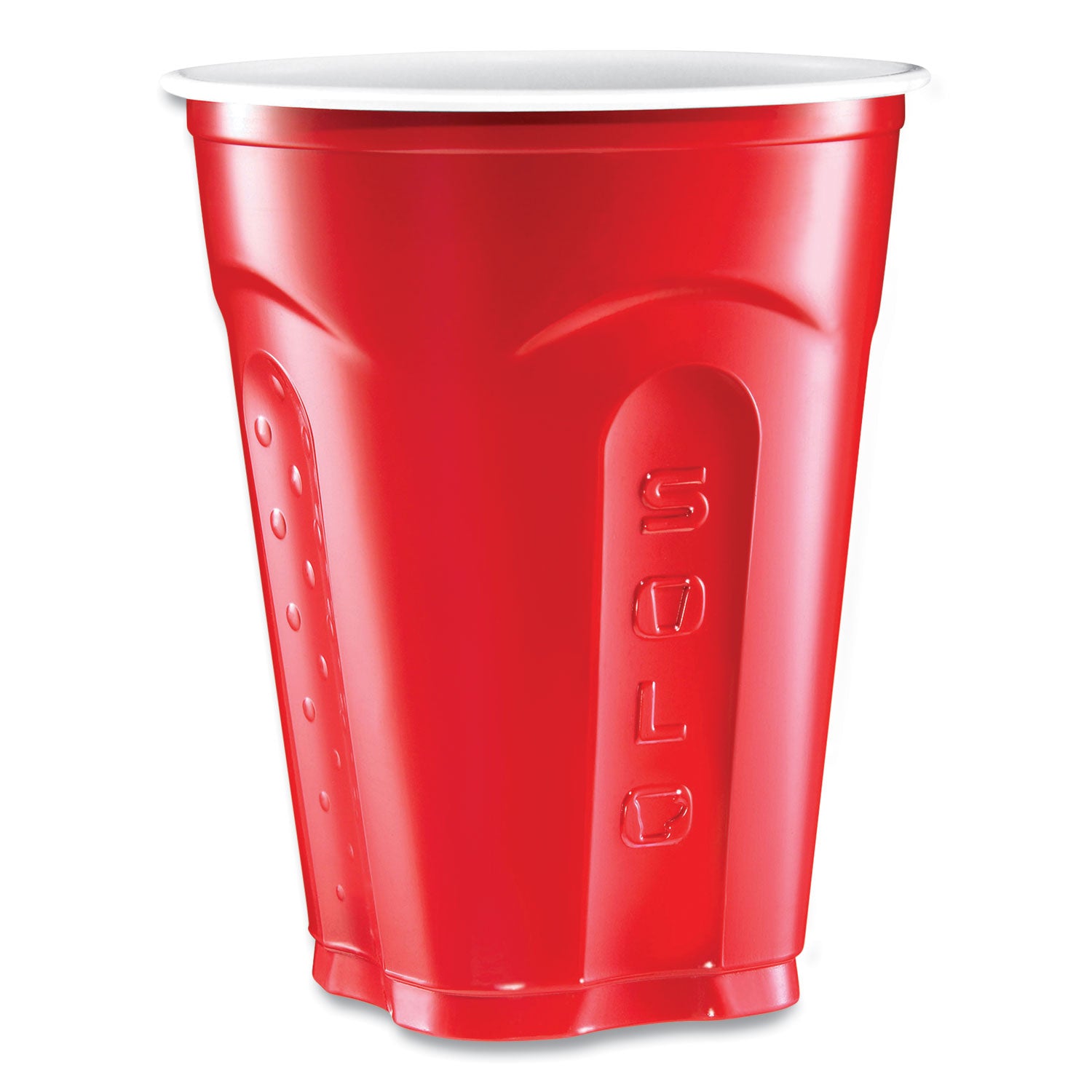 SOLO® Squared Plastic Party Cups, 18 oz, Red, 240/Carton