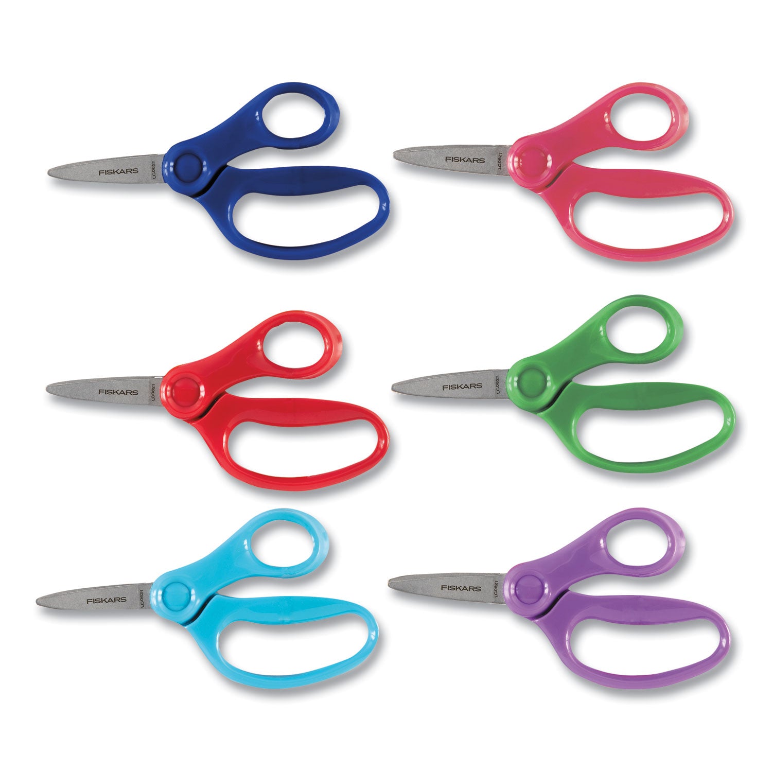 Kids Scissors, Pointed Tip, 5" Long, 1.75" Cut Length, Straight Handle, Randomly Assorted Handle Color