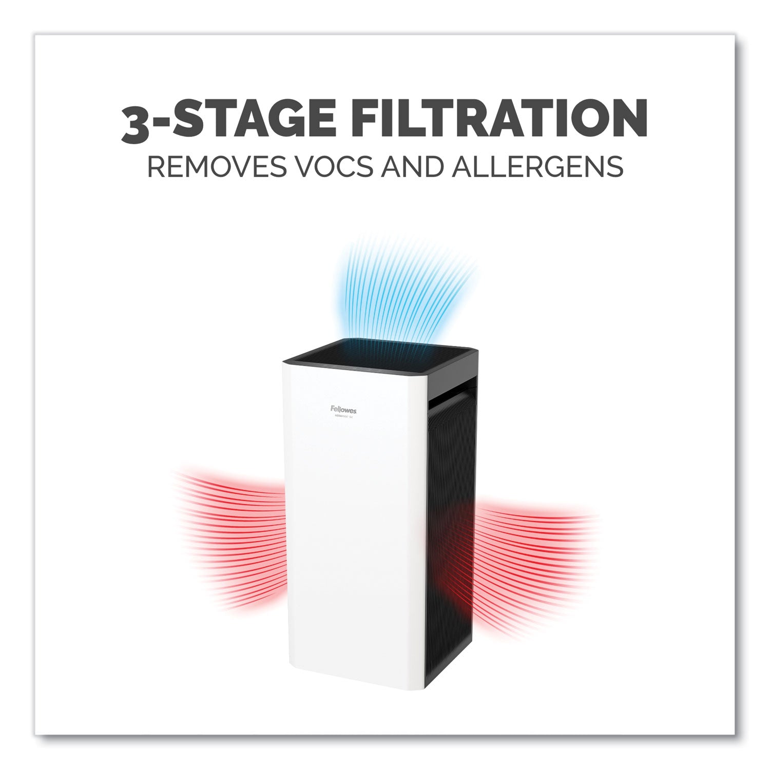 Fellowes® AeraMax SV Air Purifier, 1,500 sq ft Room Capacity, White/Black