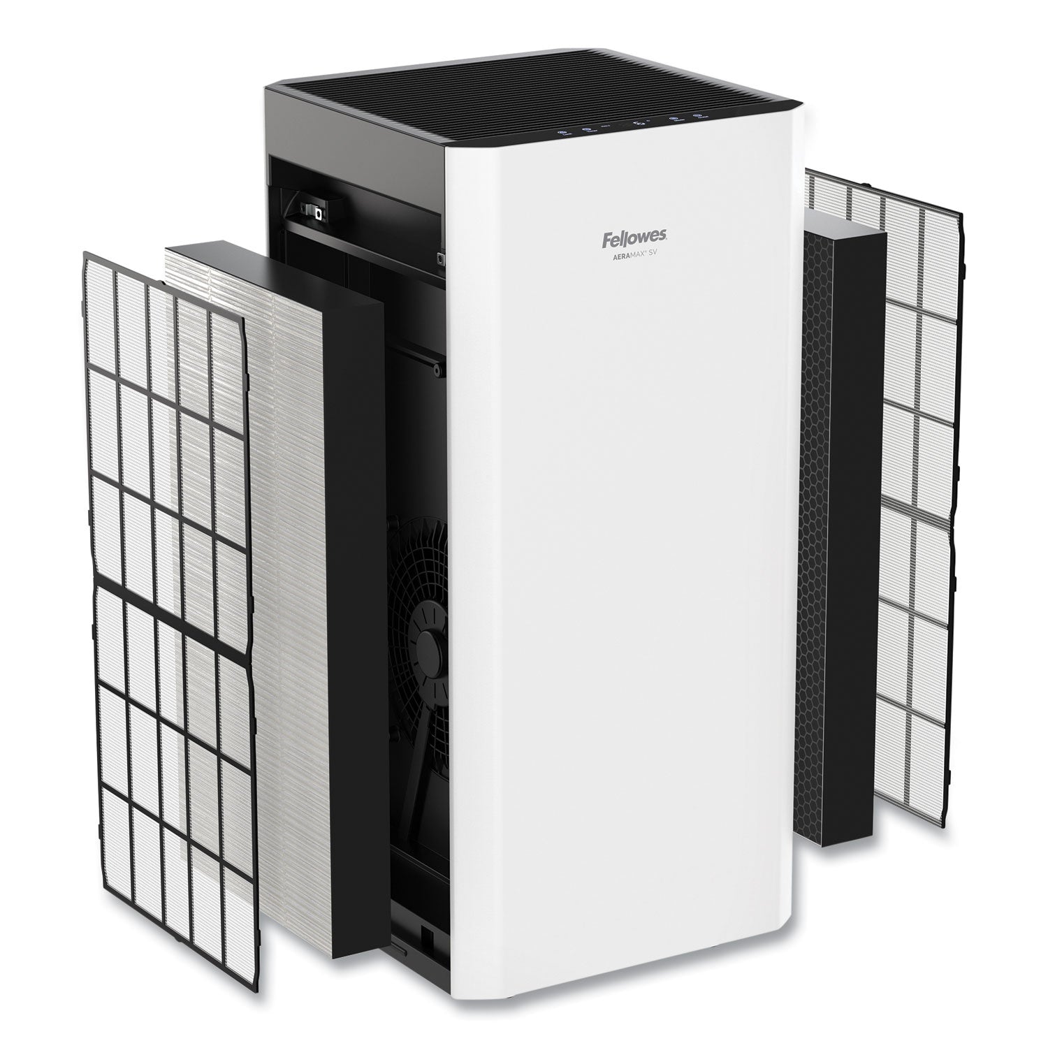 Fellowes® AeraMax SV Air Purifier, 1,500 sq ft Room Capacity, White/Black