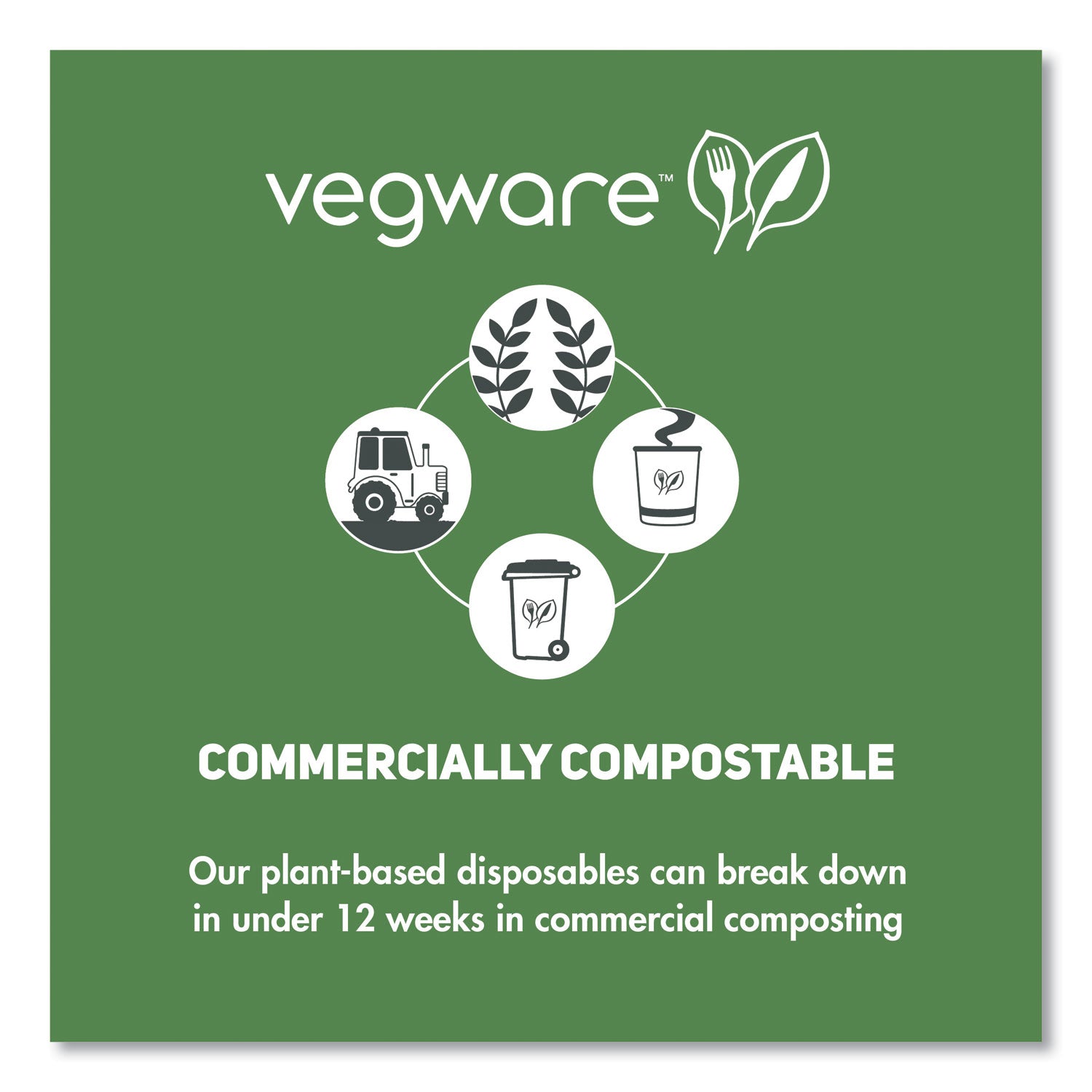 Vegware™ Nourish Molded Fiber Takeout Containers, Compostable, 6.1 x 9 x 2.9, Natural, Sugarcane, 200/Carton