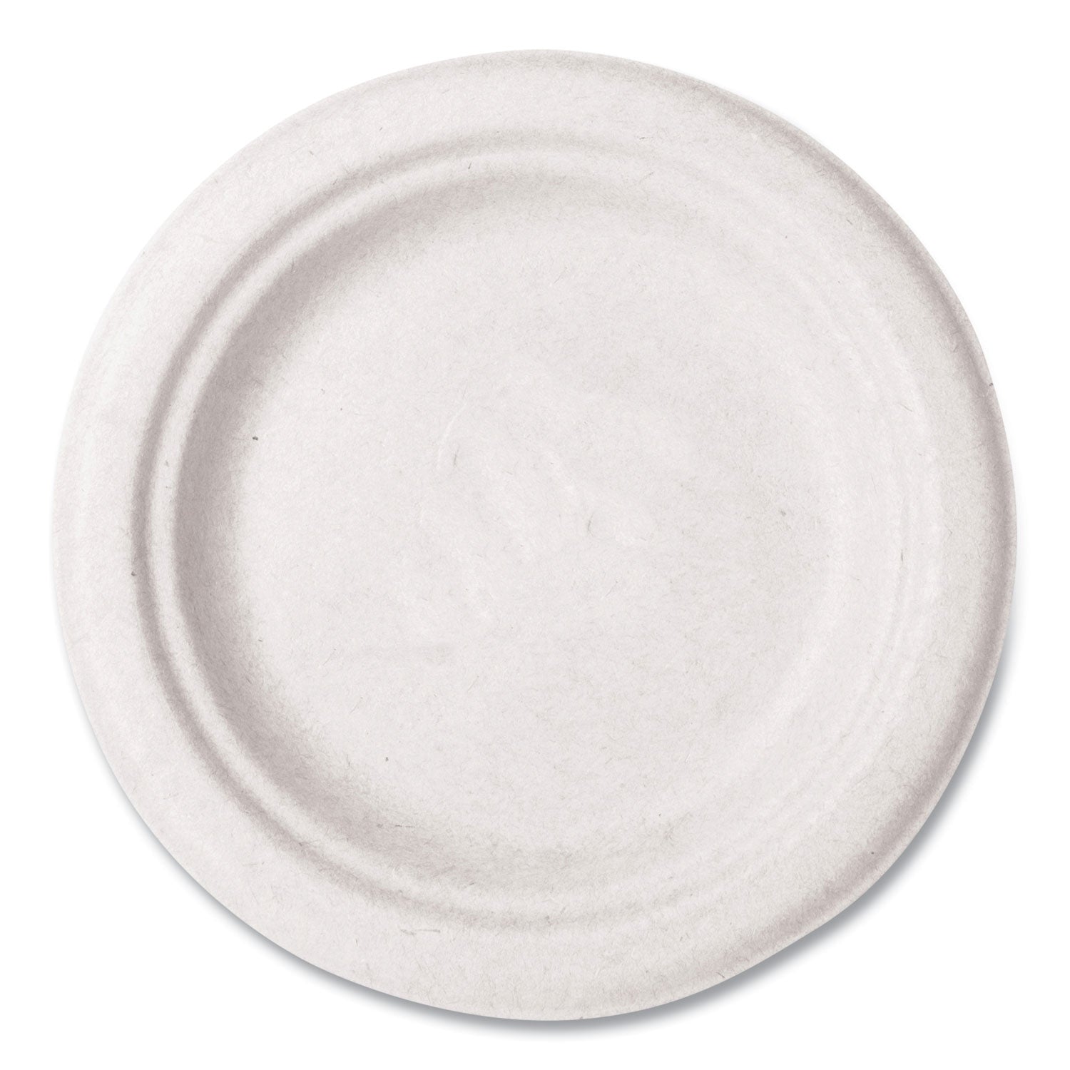 Vegware™ Nourish Molded Fiber Tableware, Compostable, Plate, Sugarcane, 6" dia, White, 1,000/Carton