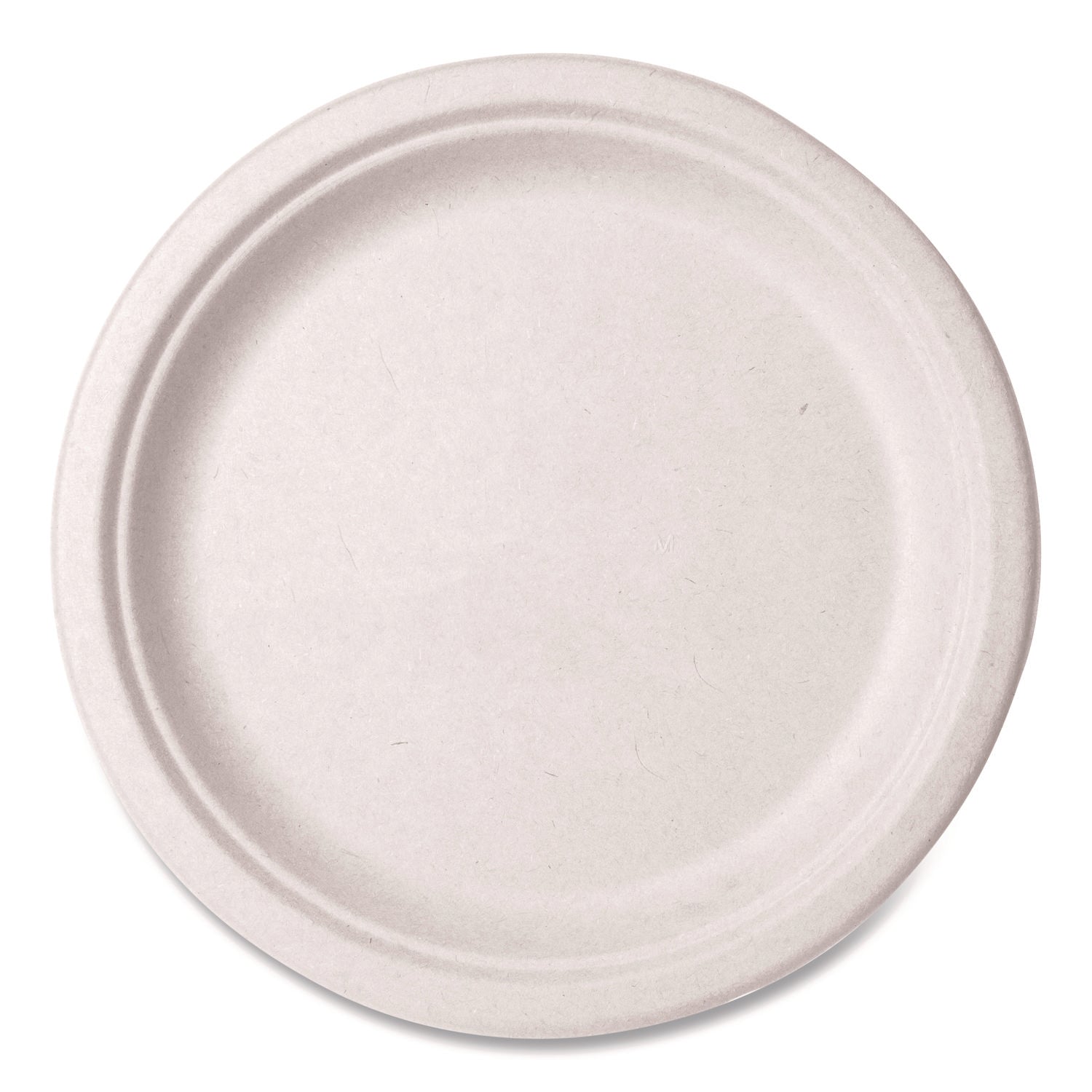 Vegware™ Nourish Molded Fiber Tableware, Compostable, Plate, Sugarcane, 10" dia, White, 500/Carton