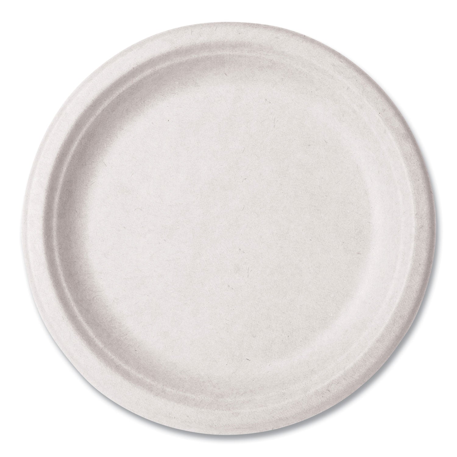 Vegware™ Nourish Molded Fiber Tableware, Compostable, Plate, Sugarcane, 9" dia, White, 500/Carton