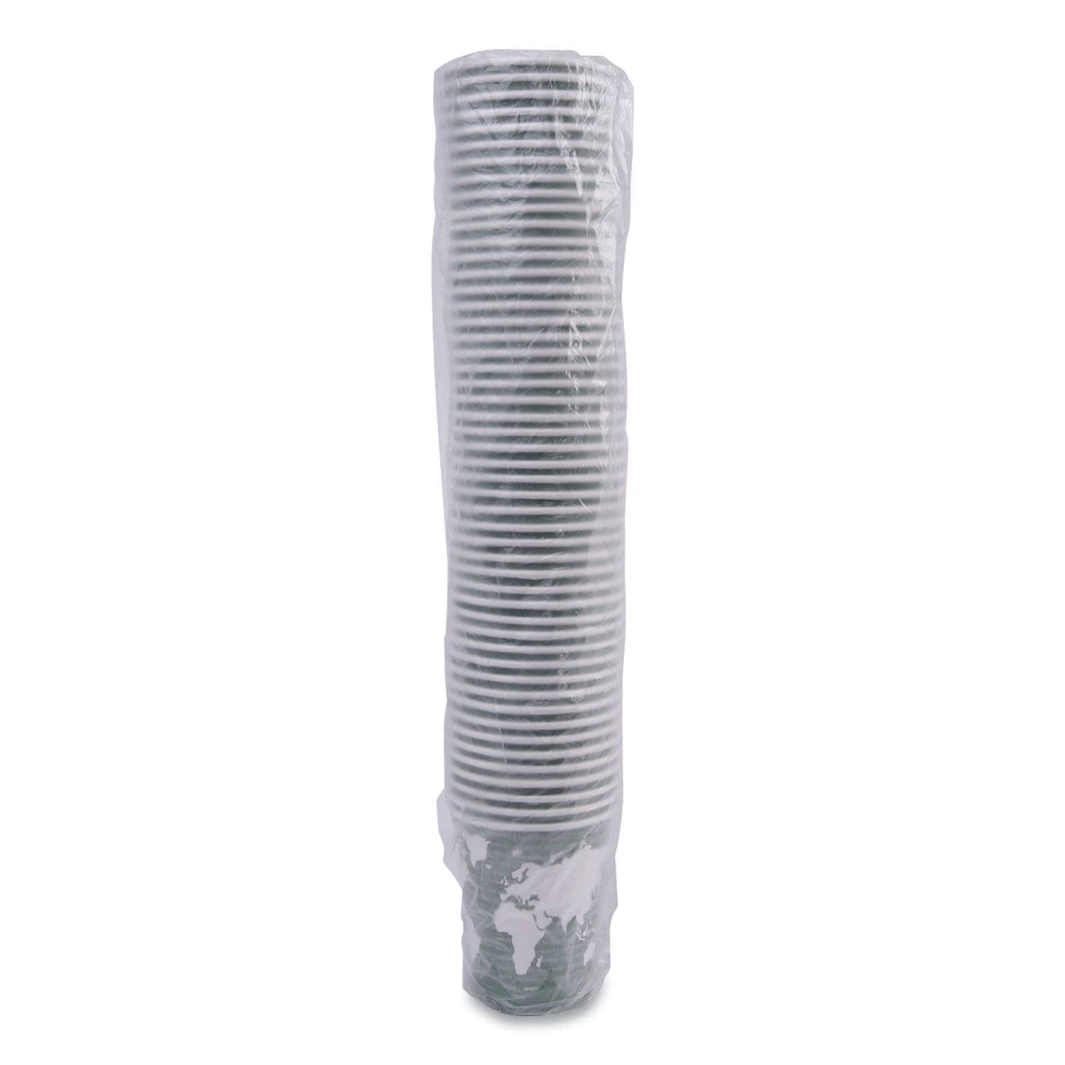 Eco-Products® World Art Renewable and Compostable Hot Cups, 12 oz, Paper, Gray, 50/Pack