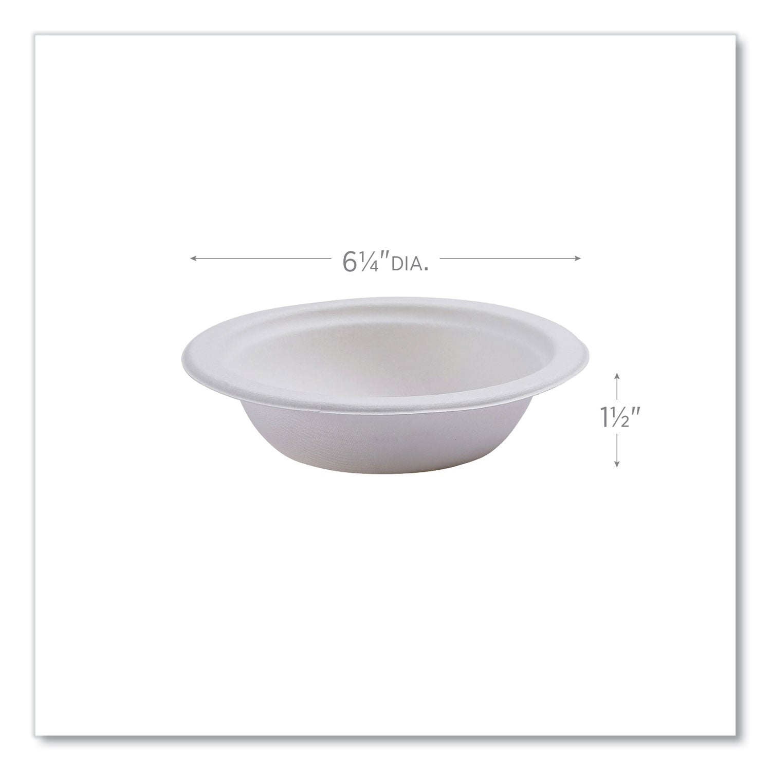 Eco-Products® Vanguard Renewable And Compostable Sugarcane Bowls, 12 Oz, White, 1,000/carton