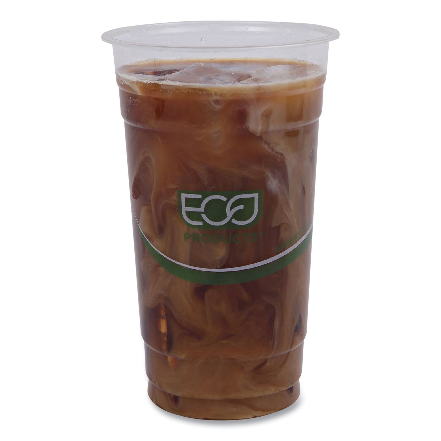 Eco-Products® GreenStripe Renewable and Compostable PLA Cold Cups, 24 oz, Plastic, Clear, 50/Pack, 20 Packs/Carton